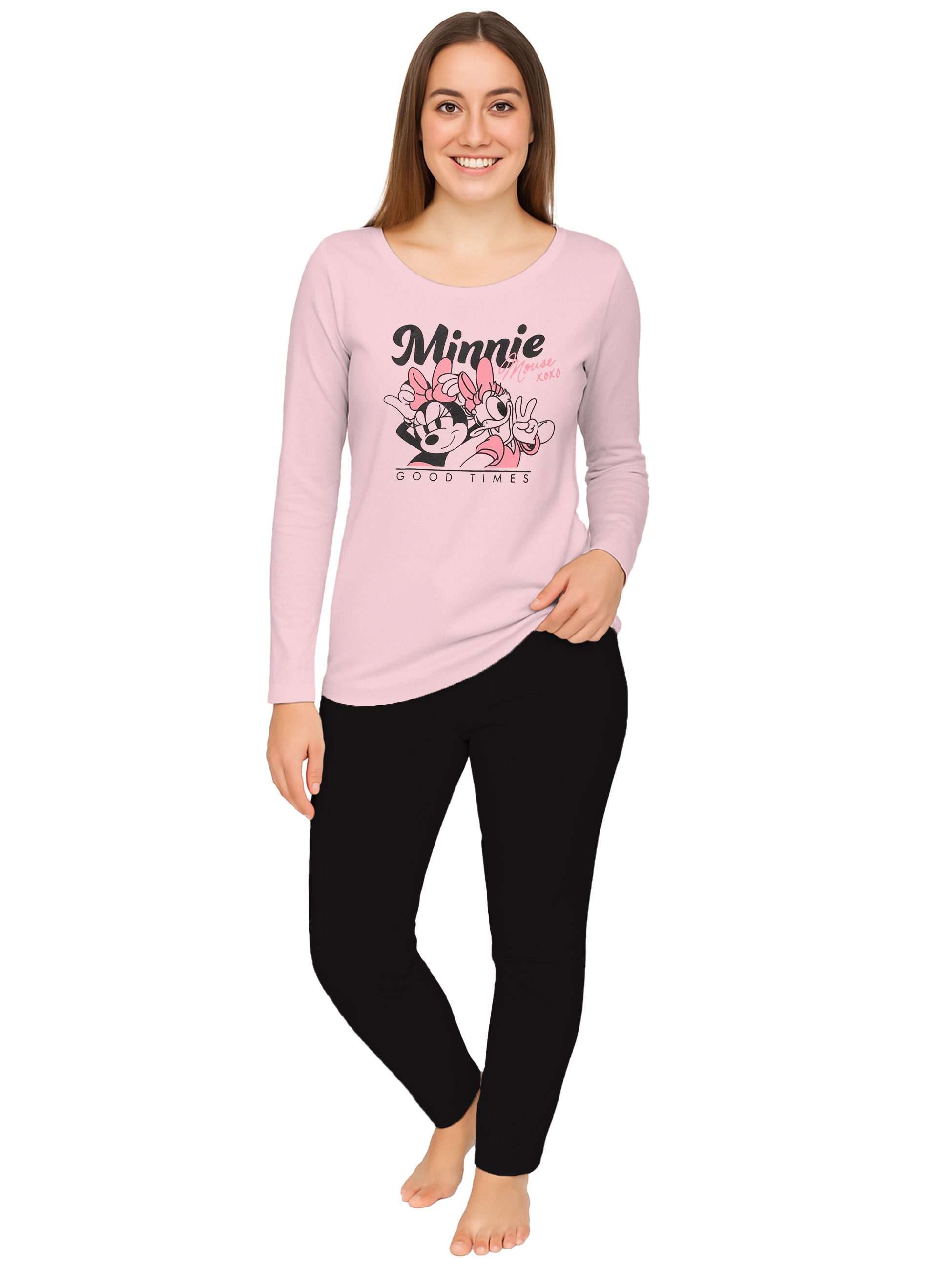 United Labels® Schlafanzug Disney Minnie Mouse Schlafanzug Pyjama Set Langa günstig online kaufen