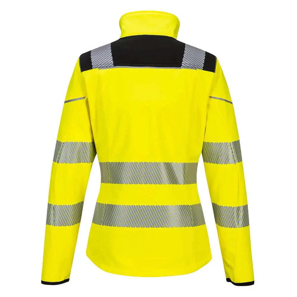 Portwest Softshelljacke Portwest PW3 Warnschutz Damen Softshell PW381 Orange-Schwarz