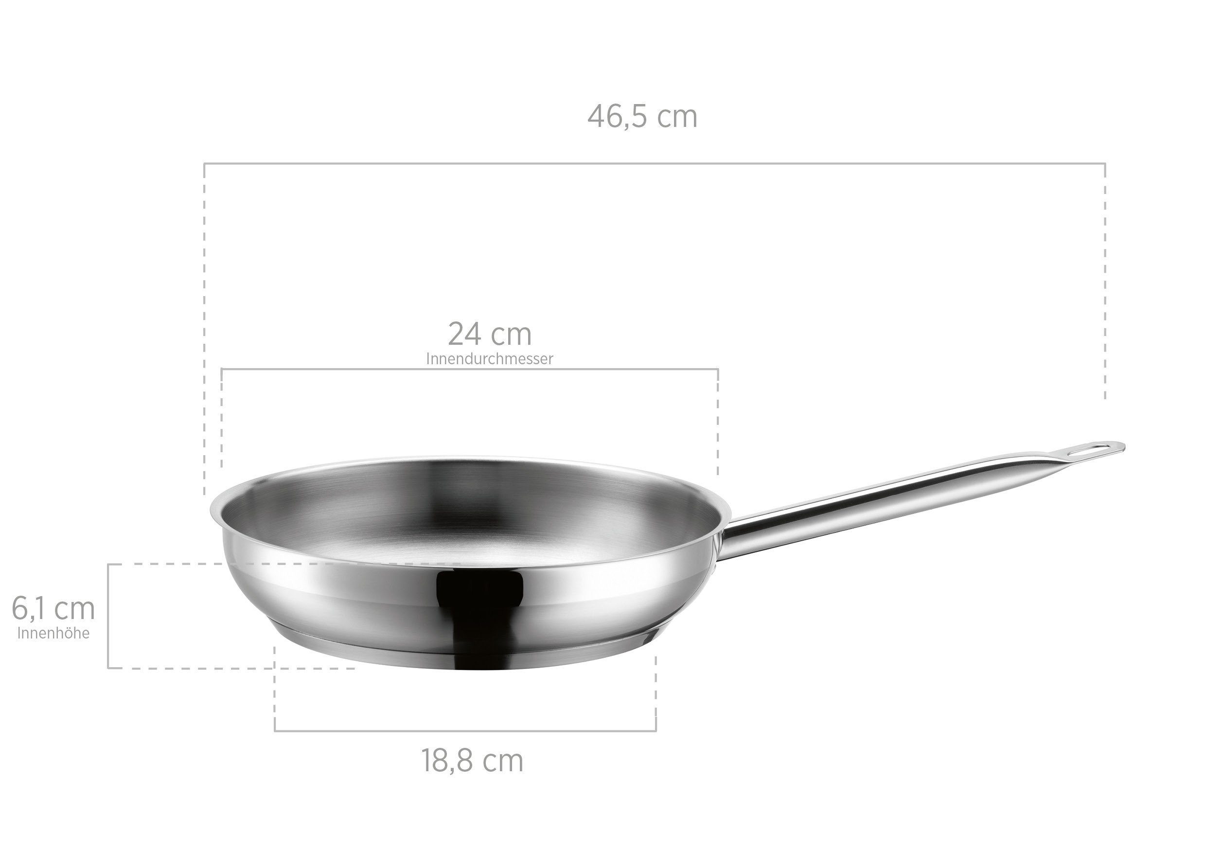 MÄSER Bratpfanne PROFESSIONAL I, Edelstahl 18/10