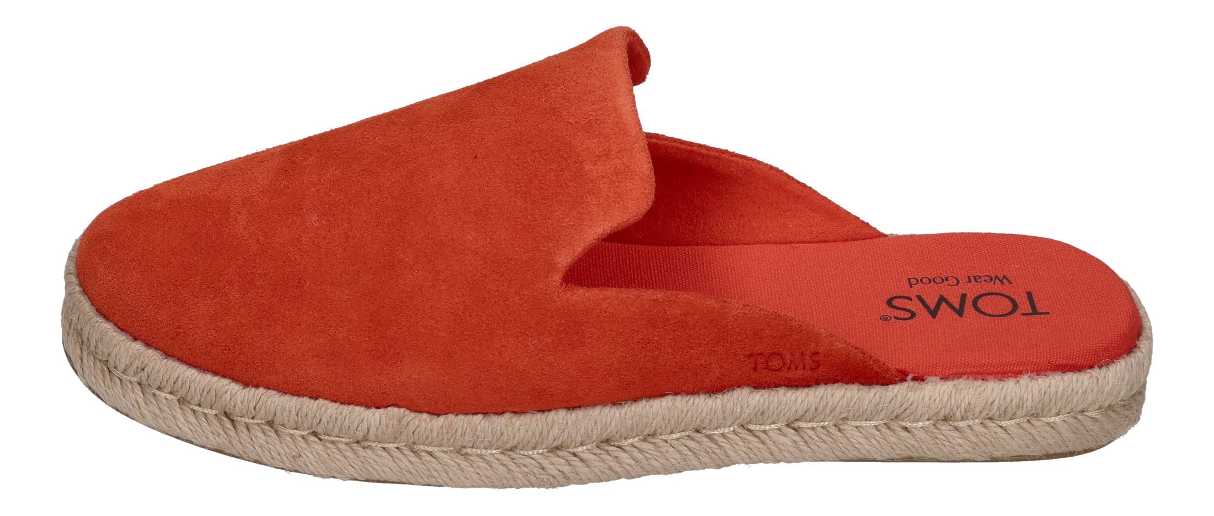 TOMS SANTIAGO MULE Espadrille Flame Suede