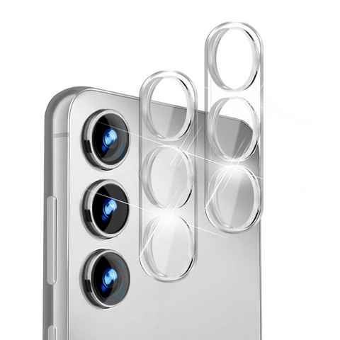 Nalia Schutzfolie Samsung Galaxy S24, Kameraschutz Set / 2x Schutzglas mit Applikationszubehör / Hartglas 9H