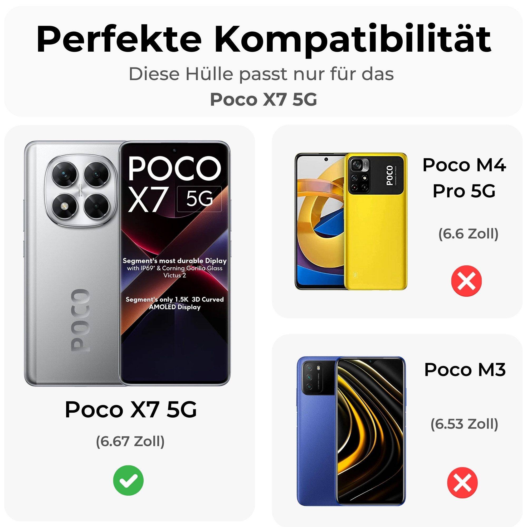 betterfon Handyhülle Panzer Hülle für Poco X7 Outdoor Case mit Kameraschutz, Outdoorhülle mit Ringhalter Smartstand und Silikonkern