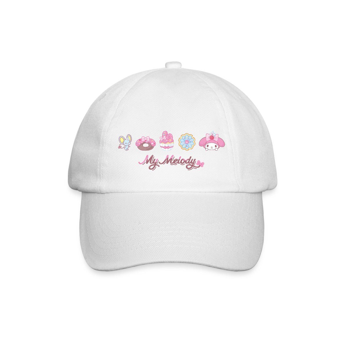 Baseball Cap My Melody Mit Flat Und Gebäckstücken Baseballkappe