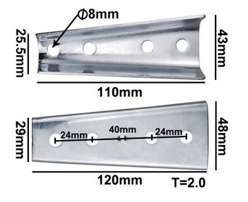 BAYLI Flachverbinder 1 Paar Möbel Steckverbinder, Einhänge-Verbinder, Polster-Möbel