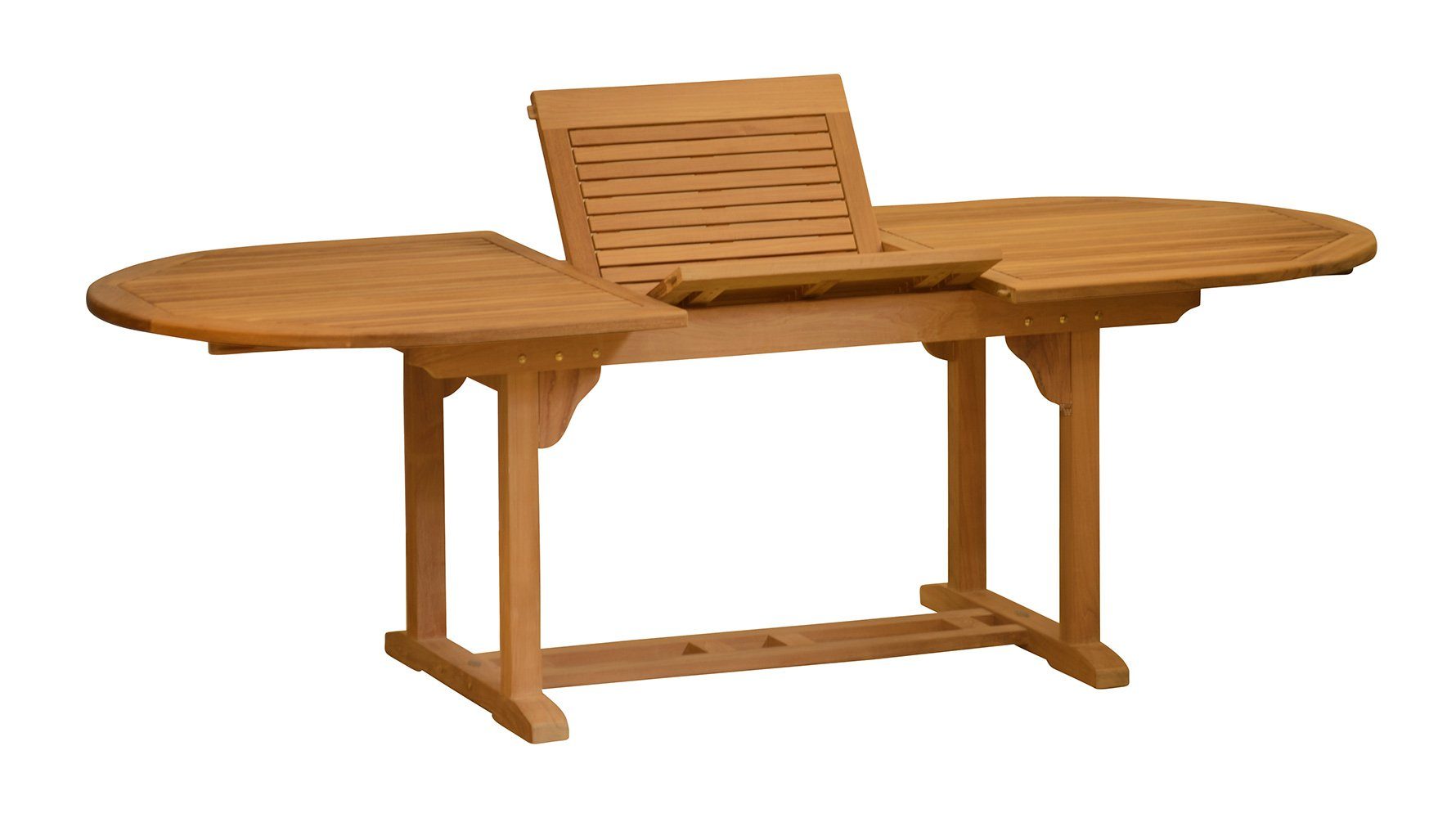 Kai Wiechmann Gartentisch Premium Teak Ausziehtisch oval als klassischer Holztisch aus Teak, ausziehbarer und unbehandelter Teaktisch oval