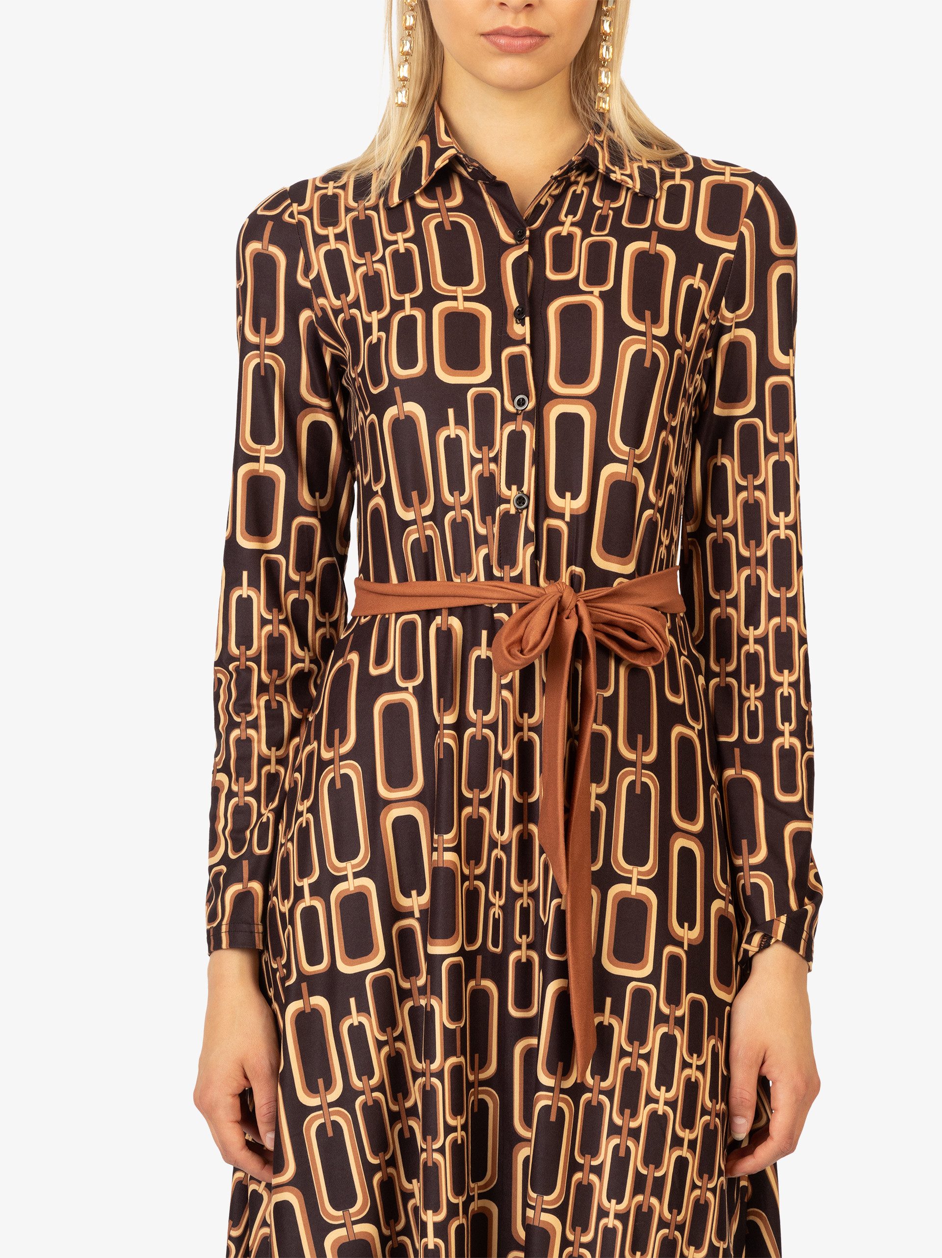 Kraimod Midikleid mit dekorativem Taillenband