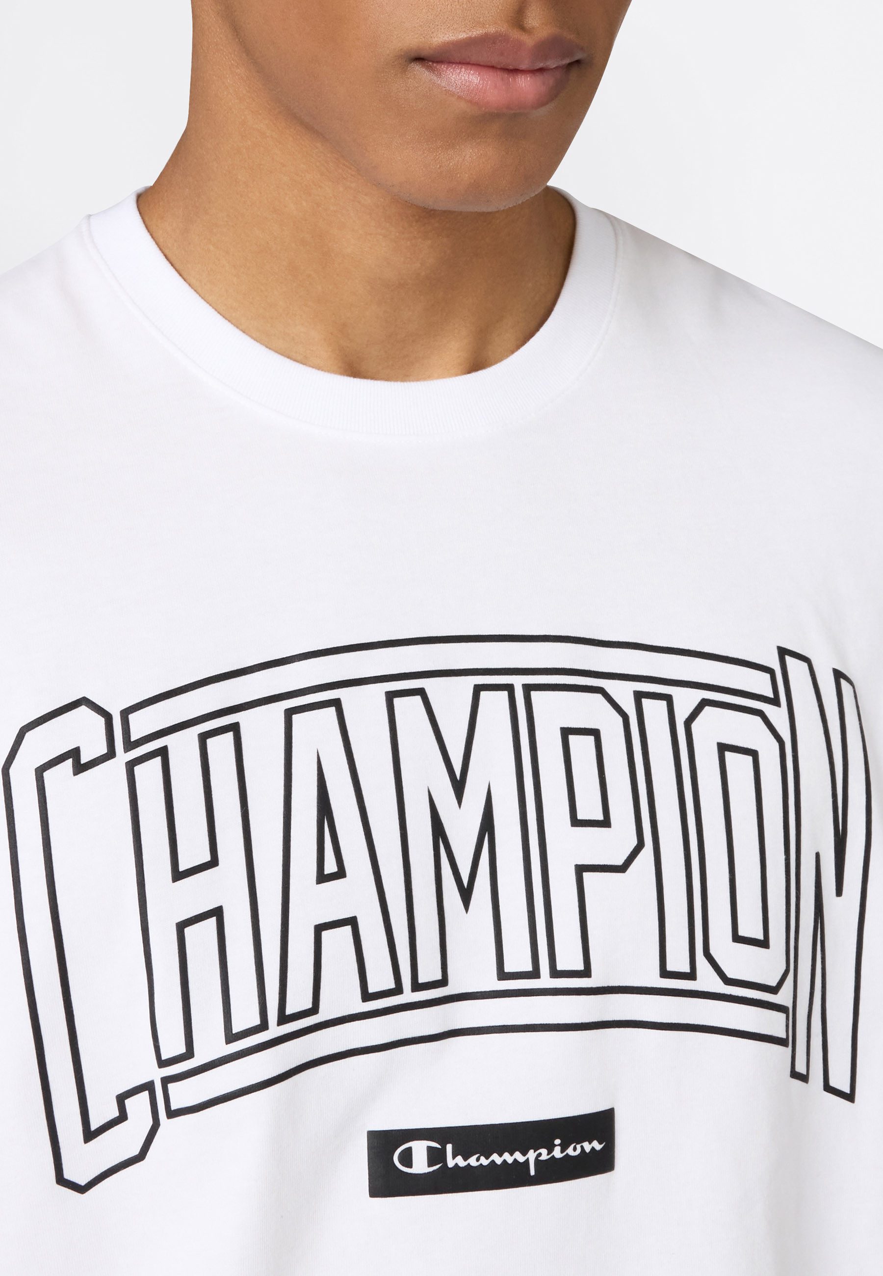 Champion T-Shirt COLLEGE Relax Fit Crewneck T-Shirt Kurzarm, mit Rundhalsausschnitt, aus Baumwolle