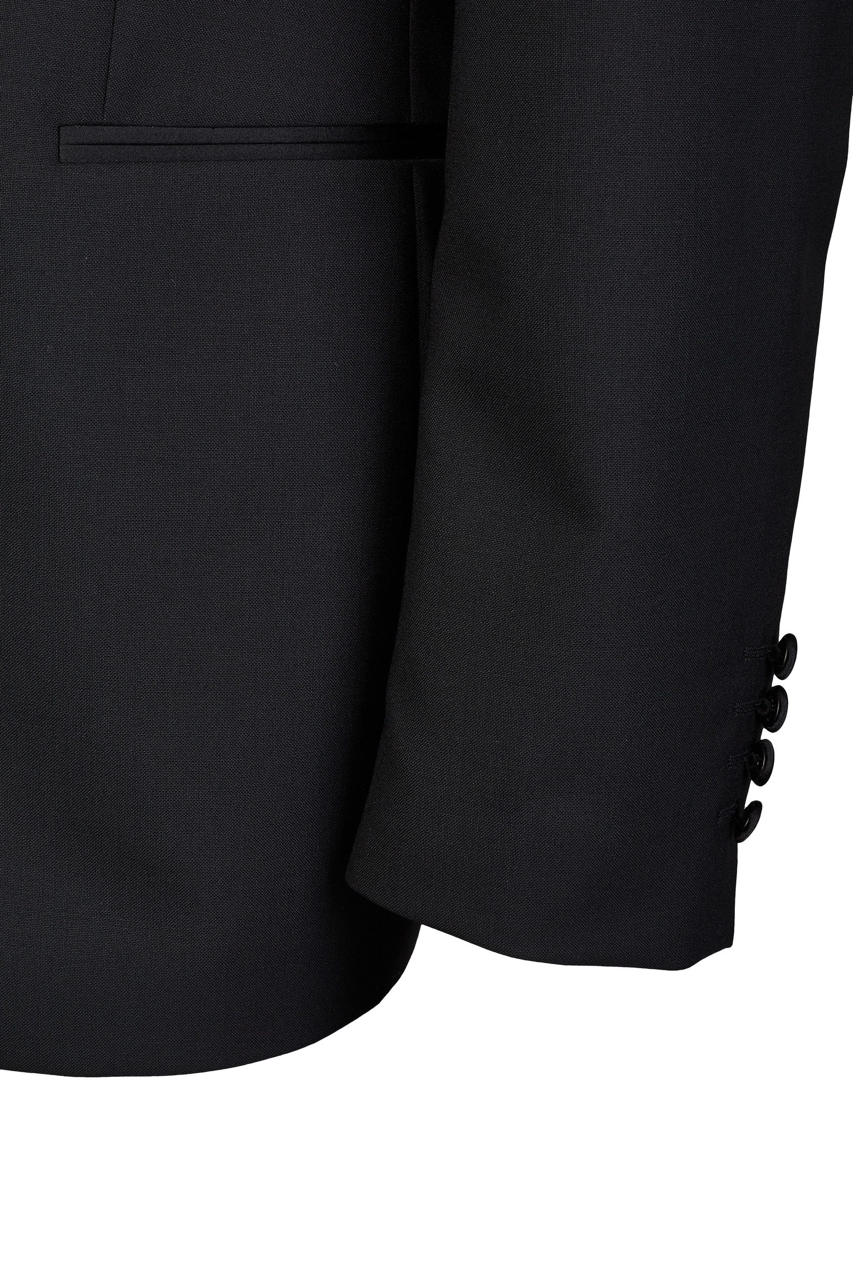 Wilvorst Sakko Wilvorst Herren Smokingsakko Schalkragen Modern-Fit Schwarz