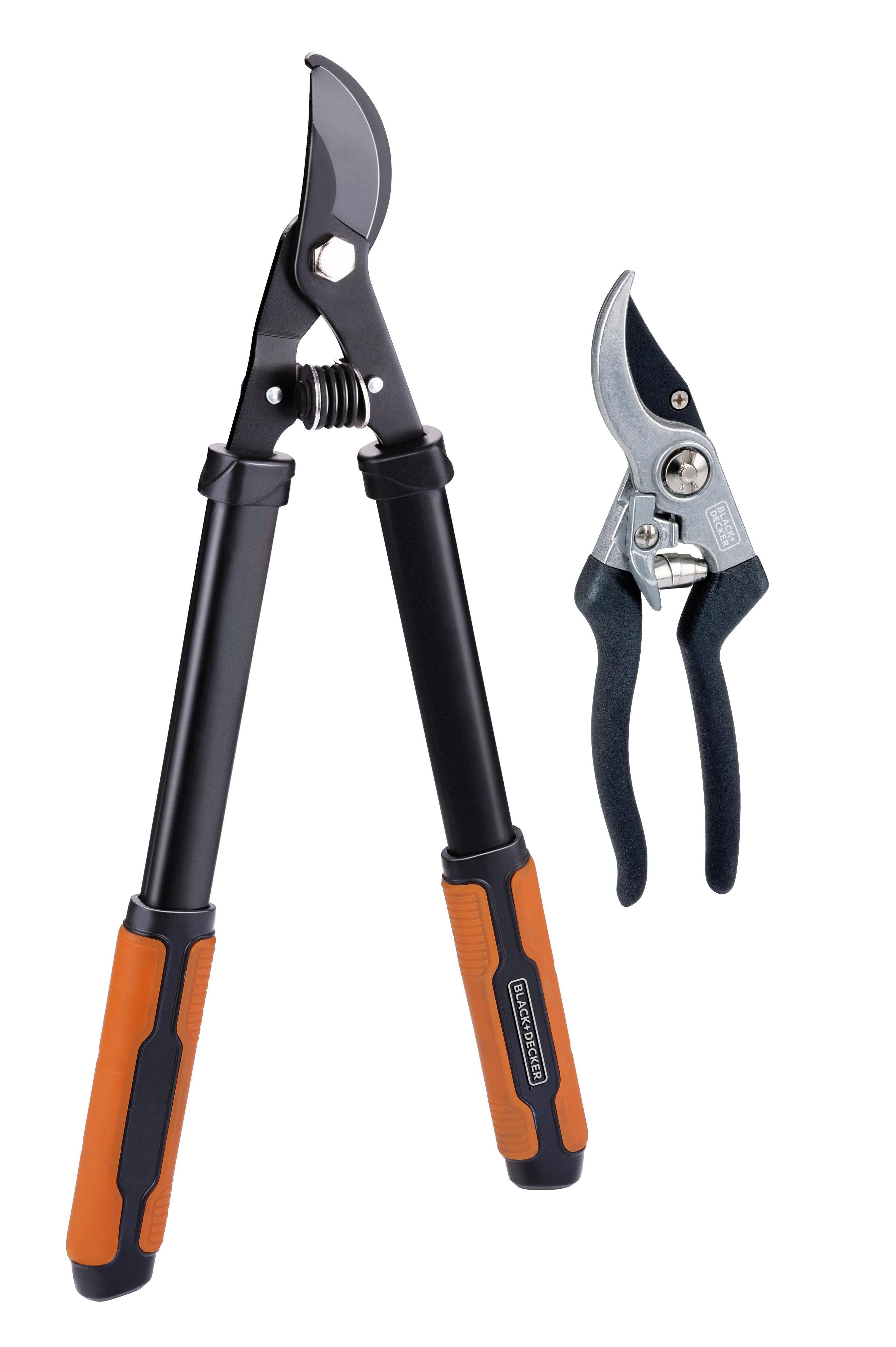 Black & Decker Astschere, (Kompipack, 2tlg), Astschere und Gartenschere