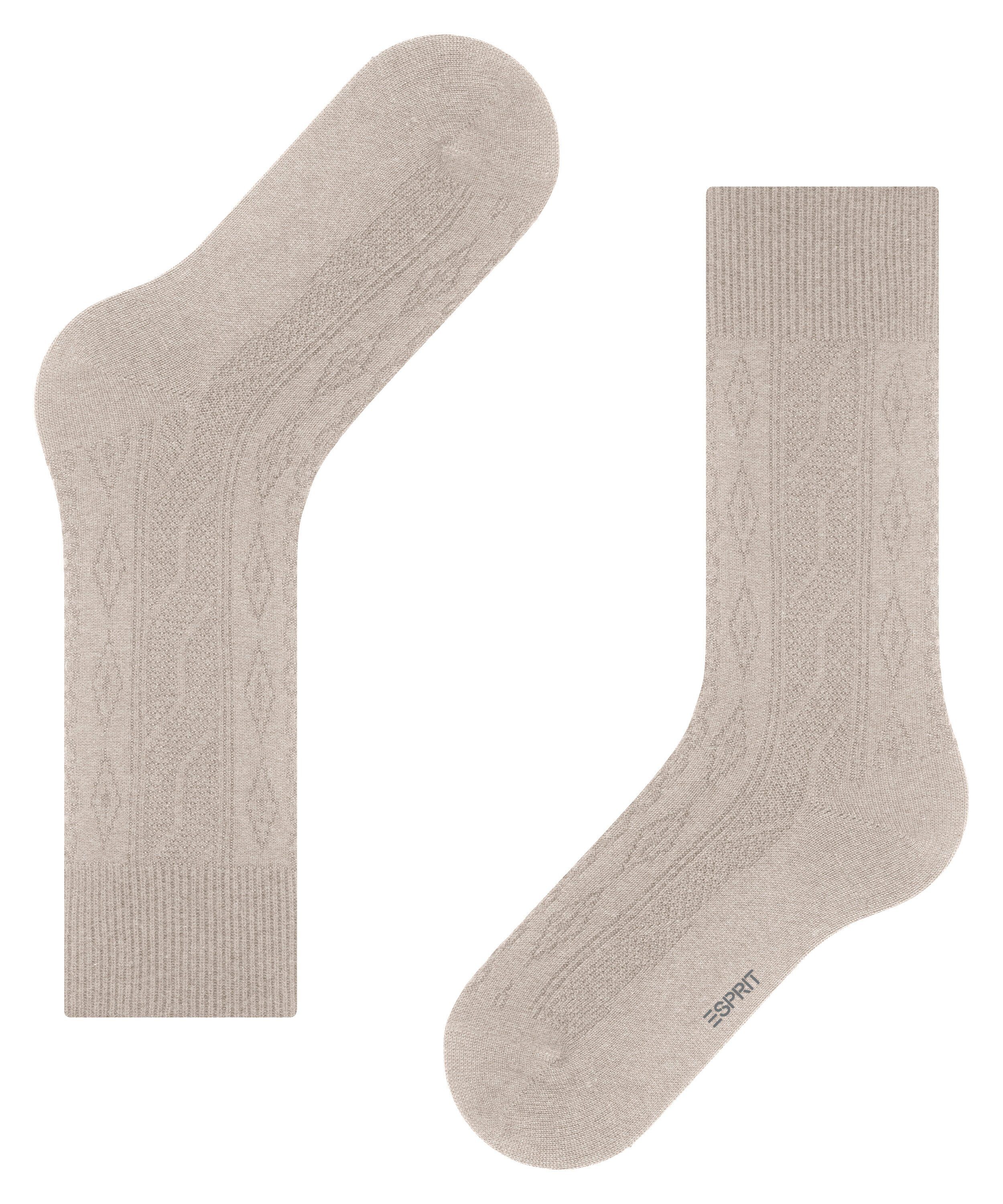 mel. Stich beige Esprit Boot Cable (1-Paar) Socken (4068)