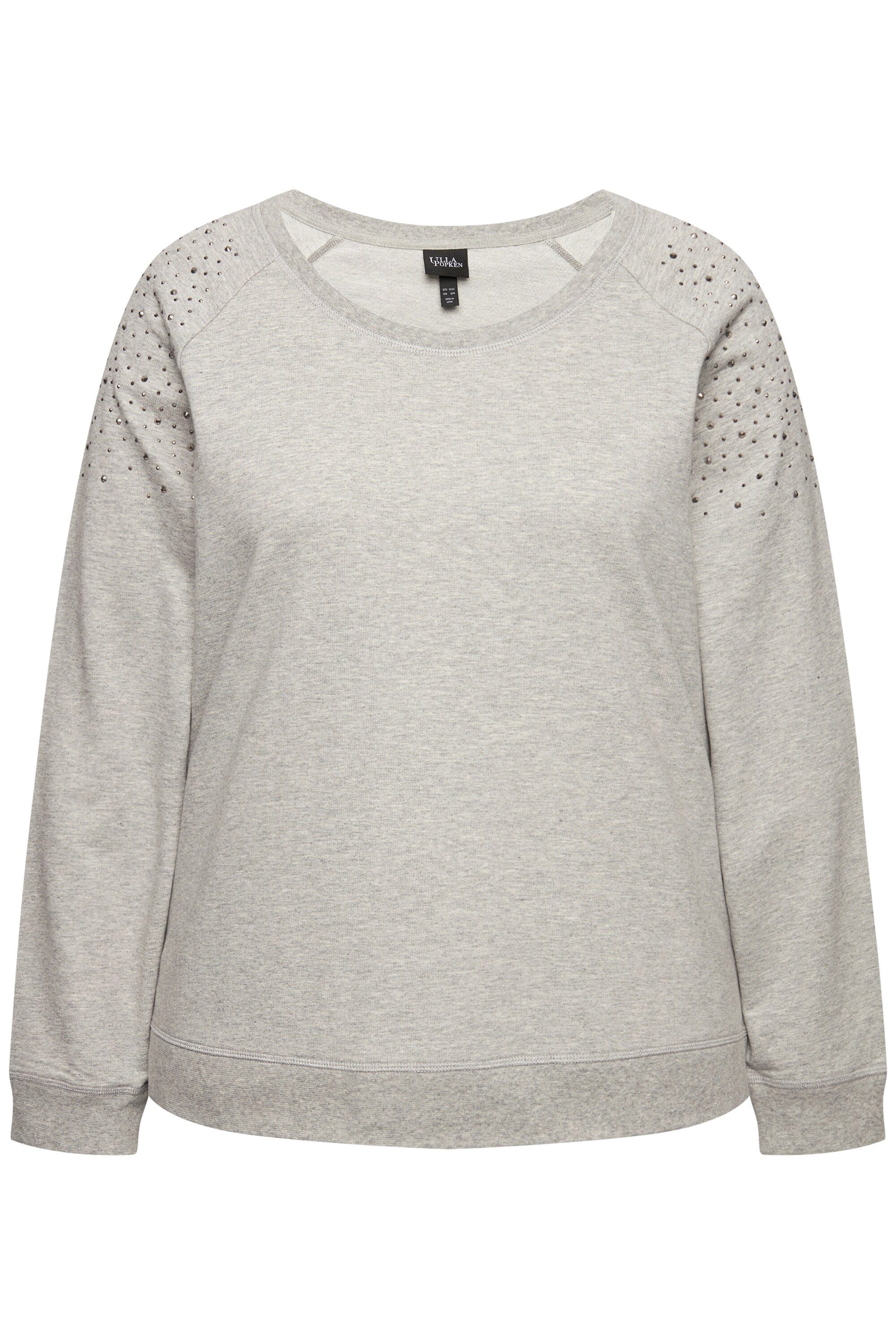 Ulla Popken Sweatshirt Sweatshirt Ziernieten Oversized günstig online kaufen