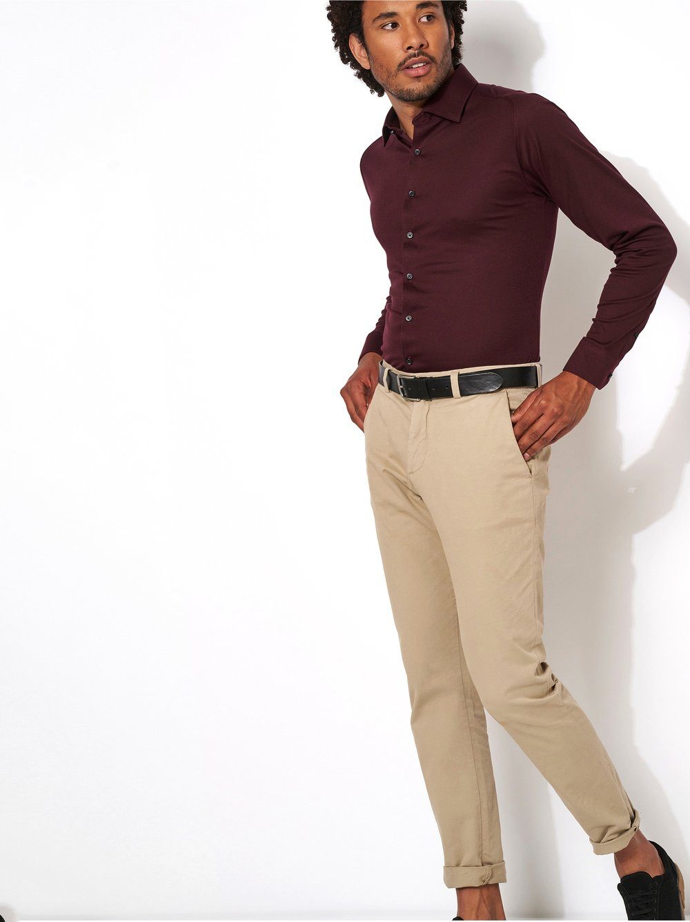 DESOTO Langarmhemd Jerseyhemd Casual Kent