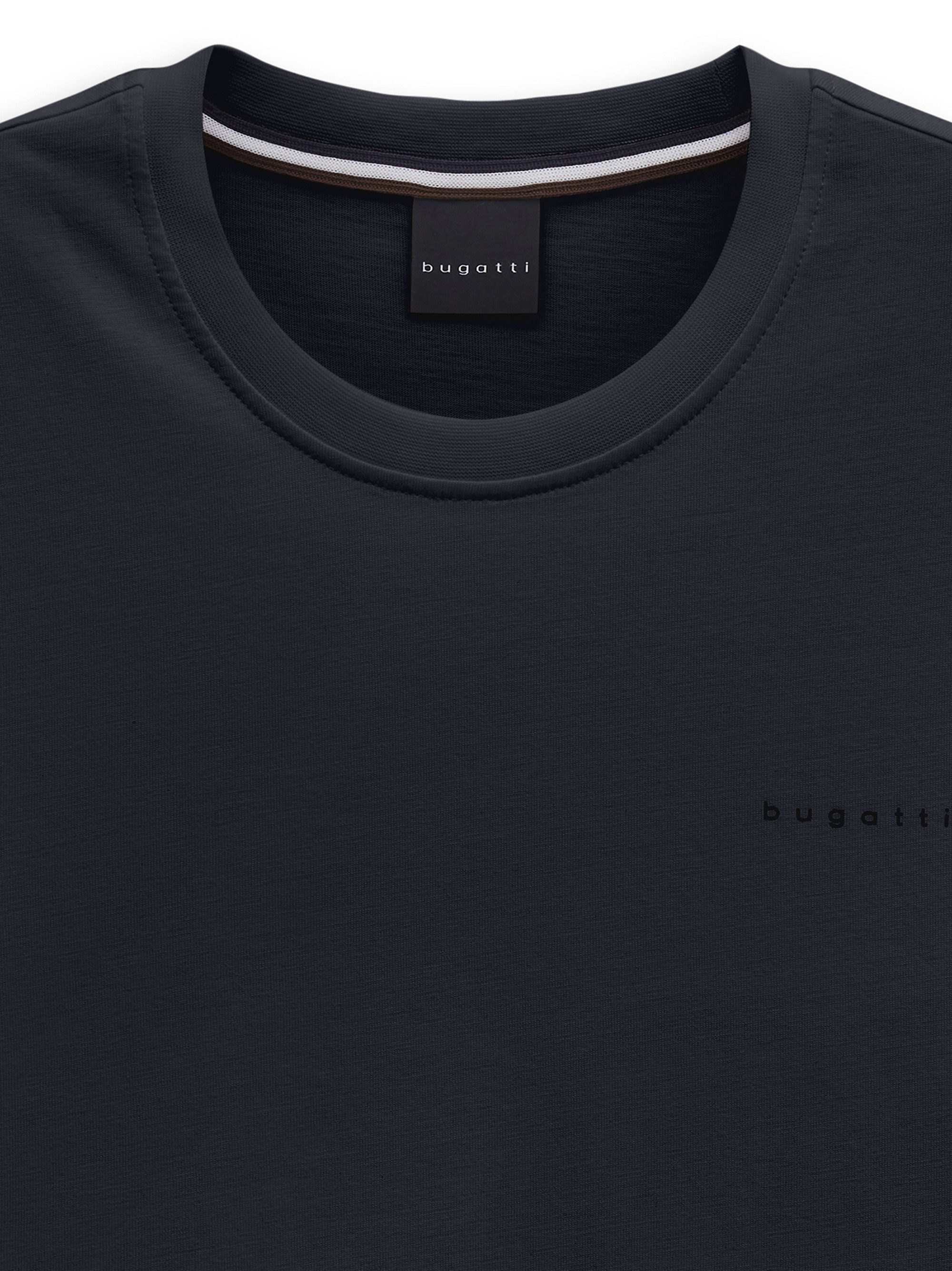 bugatti T-Shirt Modern Fit Modern Fit Baumwolle Rundhals Frontprint – Bild 2 von 3
