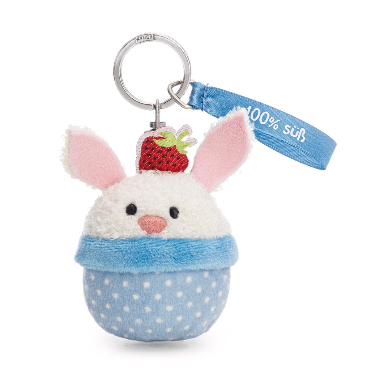 Nici Schlüsselanhänger NICI Schlüsselanhänger Hase Cupcake 100% süß weiß 7cm Header Karte