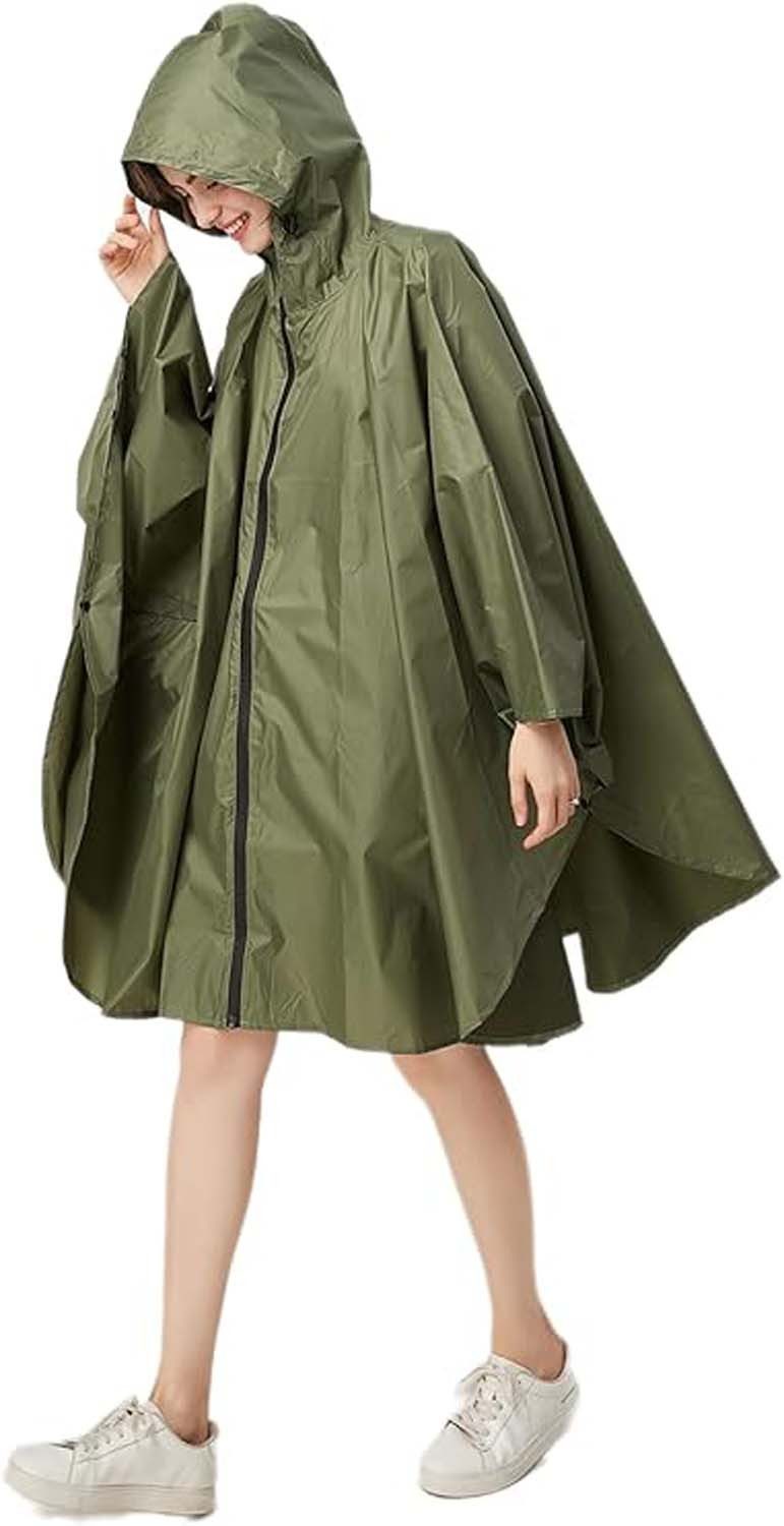 Coonoor Regenjacke Unisex Regenjacken Regencape, Wasserdicht mit Kapuze – Bild 4 von 5