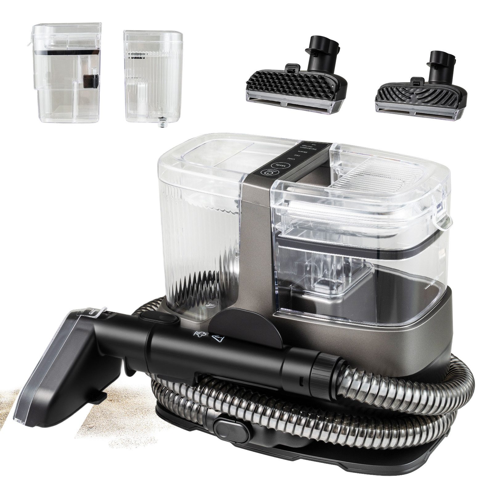 COSTWAY Dampfreiniger, 1800 W, Teppichreiniger mit Kalt- & Heißreinigung