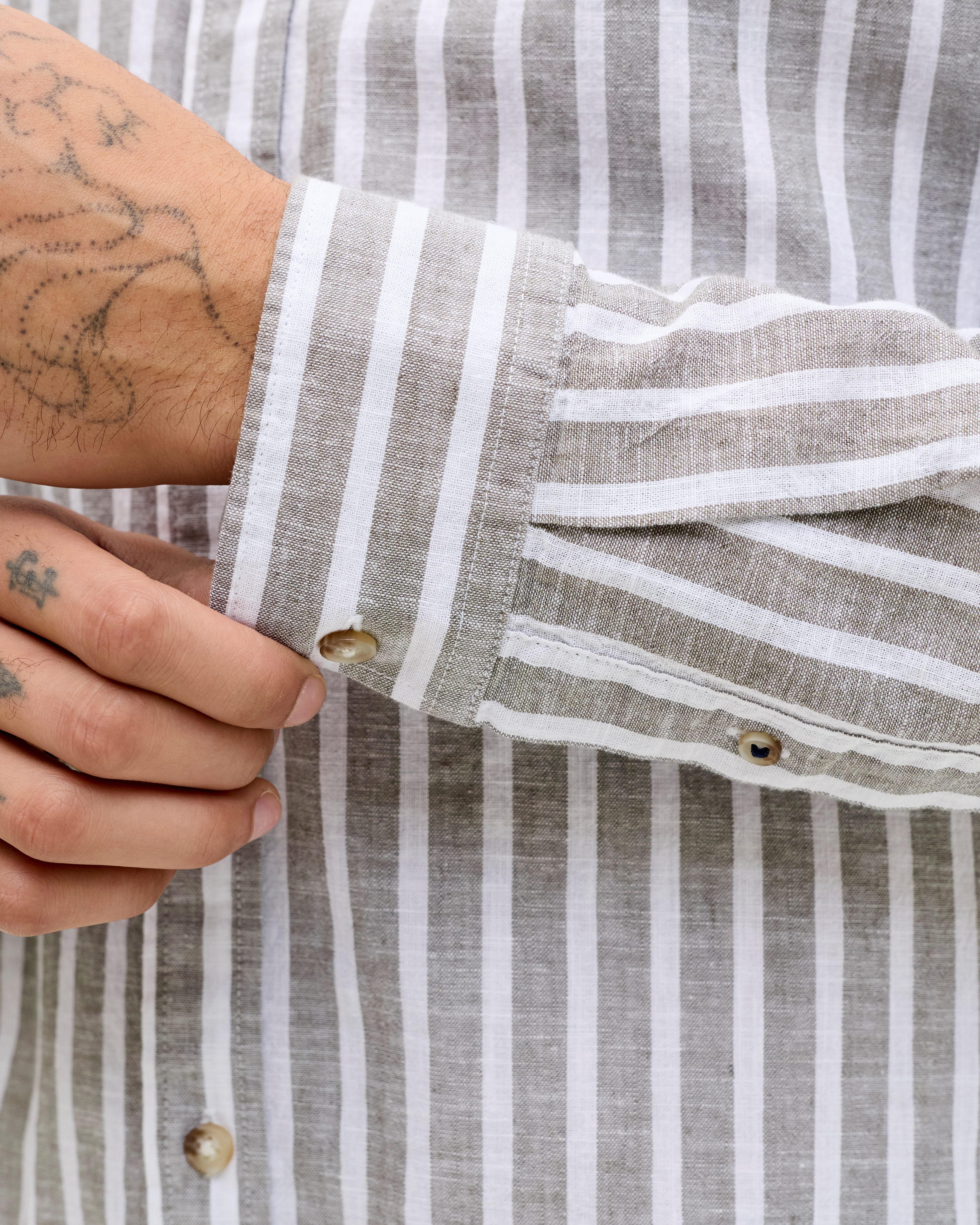 Jack & Jones Langarmhemd JJESUMMER LINEN BLEND BAND SHIRT L/S SN Baumwollmischung, regular fit – Bild 4 von 5