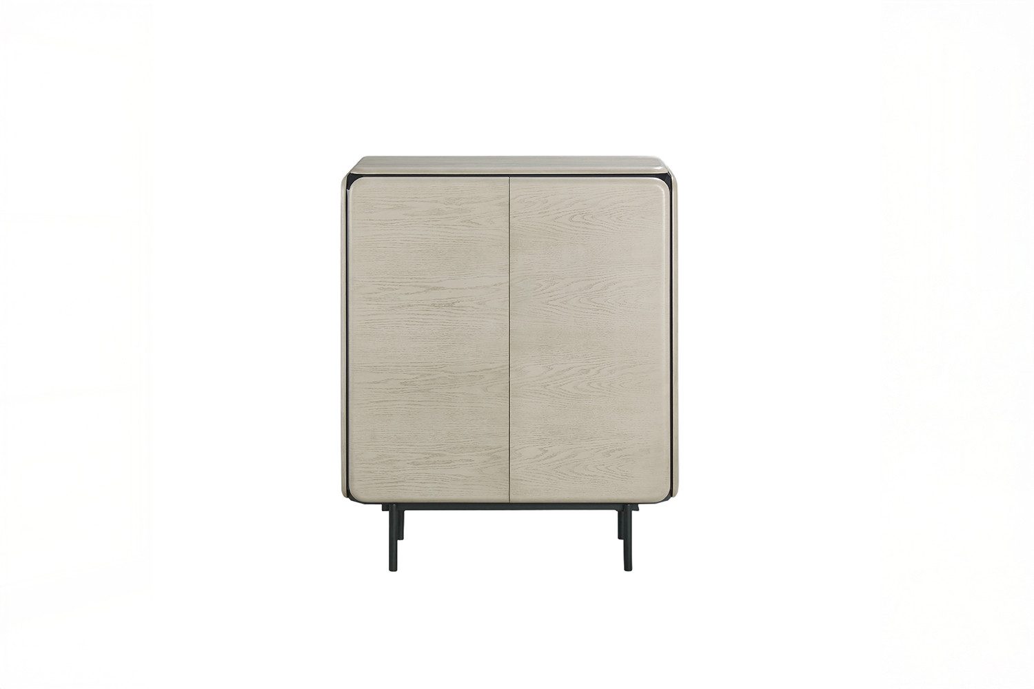 KAWOLA Highboard AVRIL moderne Kommode, viel Stauraum, 2 Türen Eiche grau, Einlegeböden verstellbar