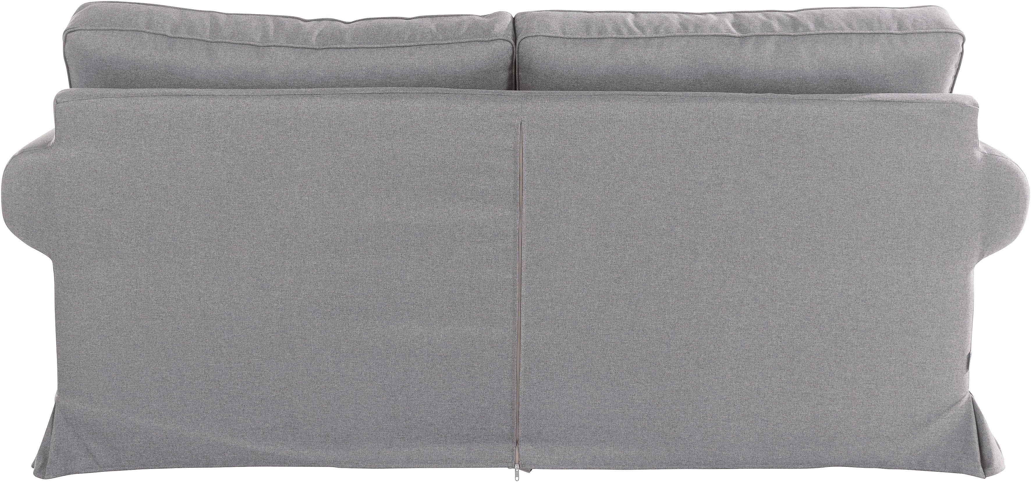 Home affaire 3-Sitzer Shadmoor, Hussenoptik, in uni oder mit Blumendruck