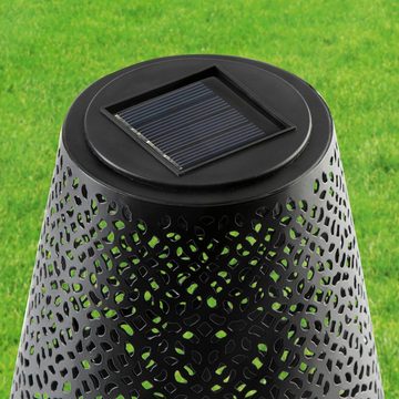 EASYmaxx LED Solarleuchte Tischleuchte 2er Set, Balkon, Garten, Terrasse