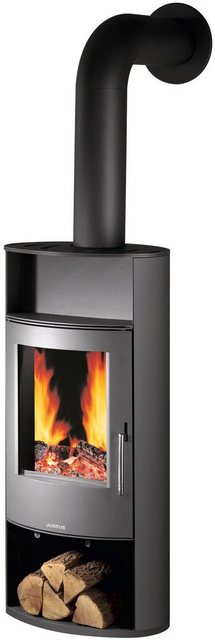 Kaminofen Island 7, Stahl, 6,5 kW, ext. Verbrennungsluftzufuhr, Teefach, Holzfach