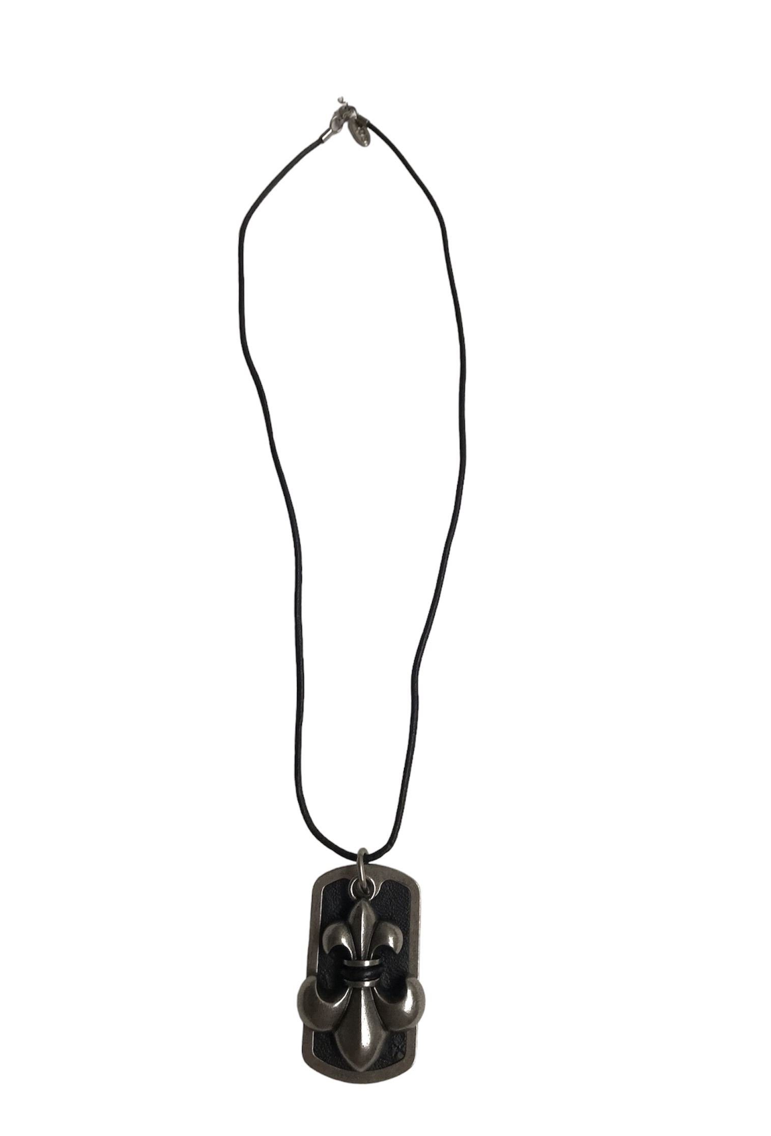 Lederkette altsilber-look, 60cm nordischer Mittelalter-Style edc TAG Esprit ROCKA LILY ECNL-10016.A.60, Collier by edc