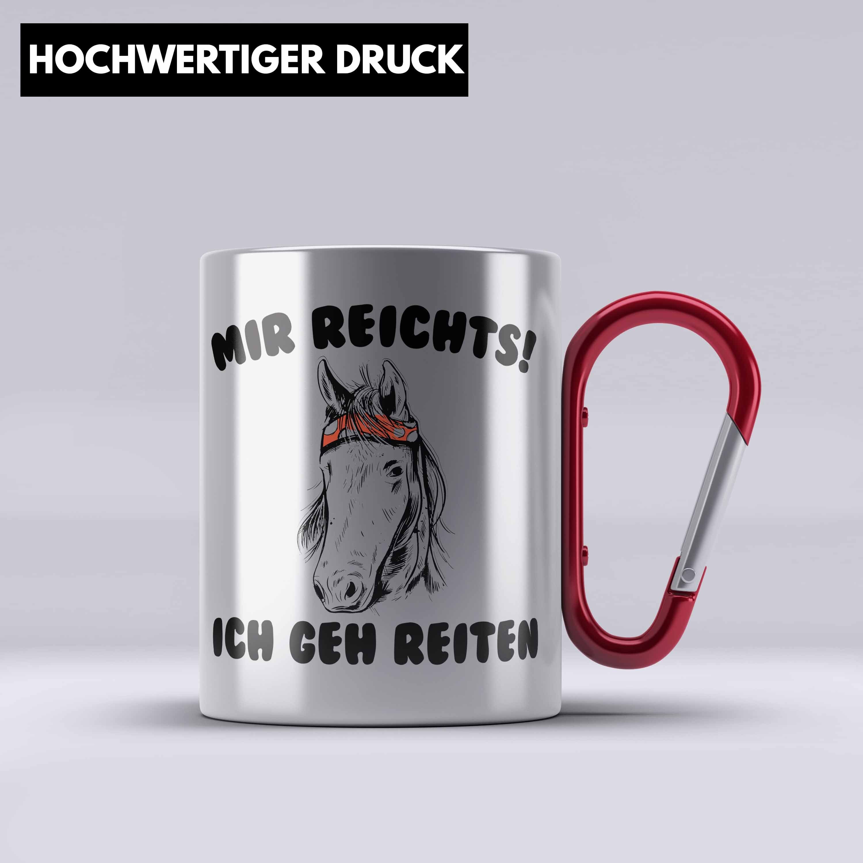 - Geh Thermotasse - Ich Pferde Reiterin Mir Tasse Trendation Edelstahl Silber Reiten Reichts Edelsta