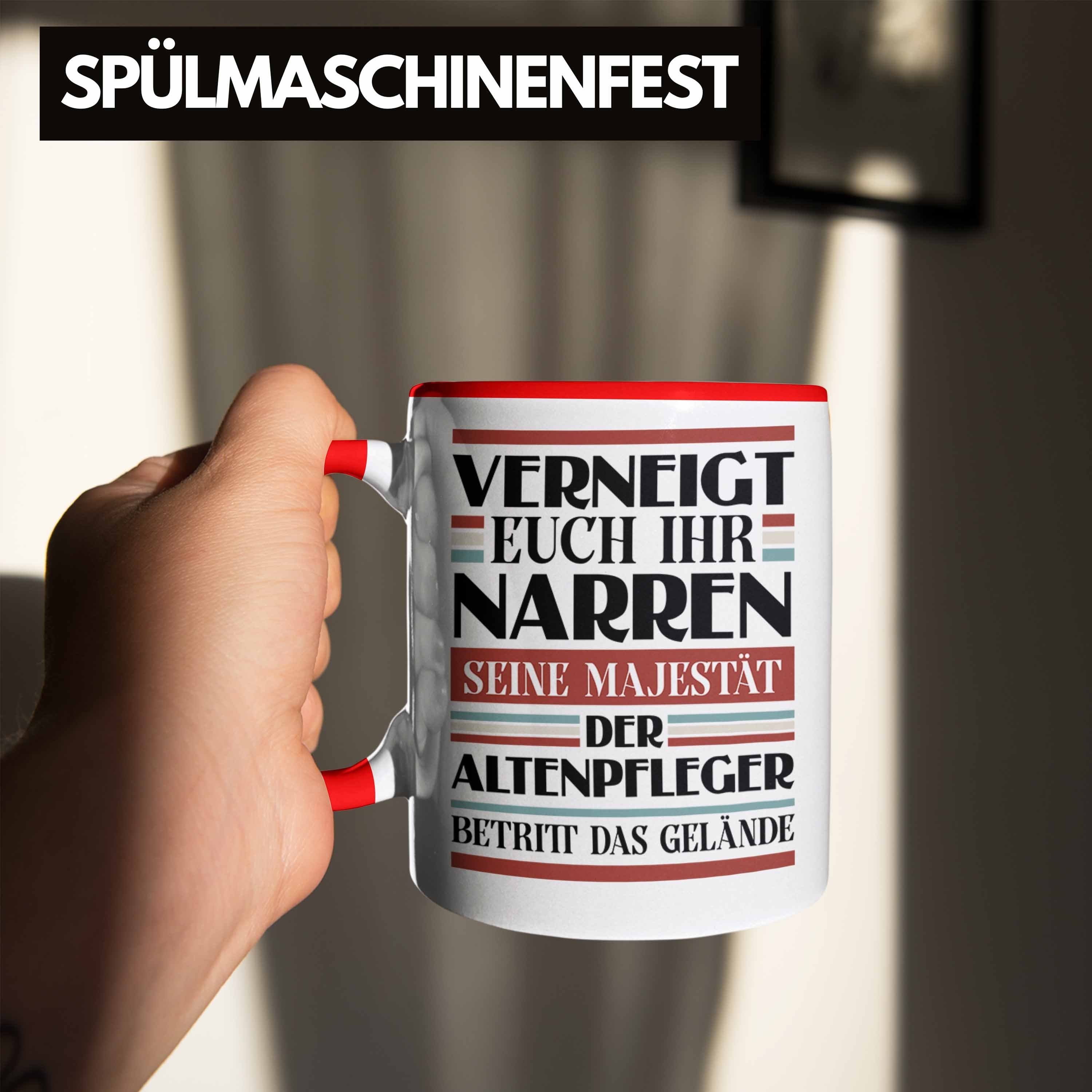 - Geschenk Trendation Verneigt Männer Lustig Tasse Trendation Rot Spruch Altenpfleger Tasse