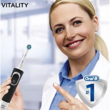 Oral-B Elektrische Zahnbürste Vitality 100 CrossAction - Elektrische Zahnbürste - schwarz/weiß