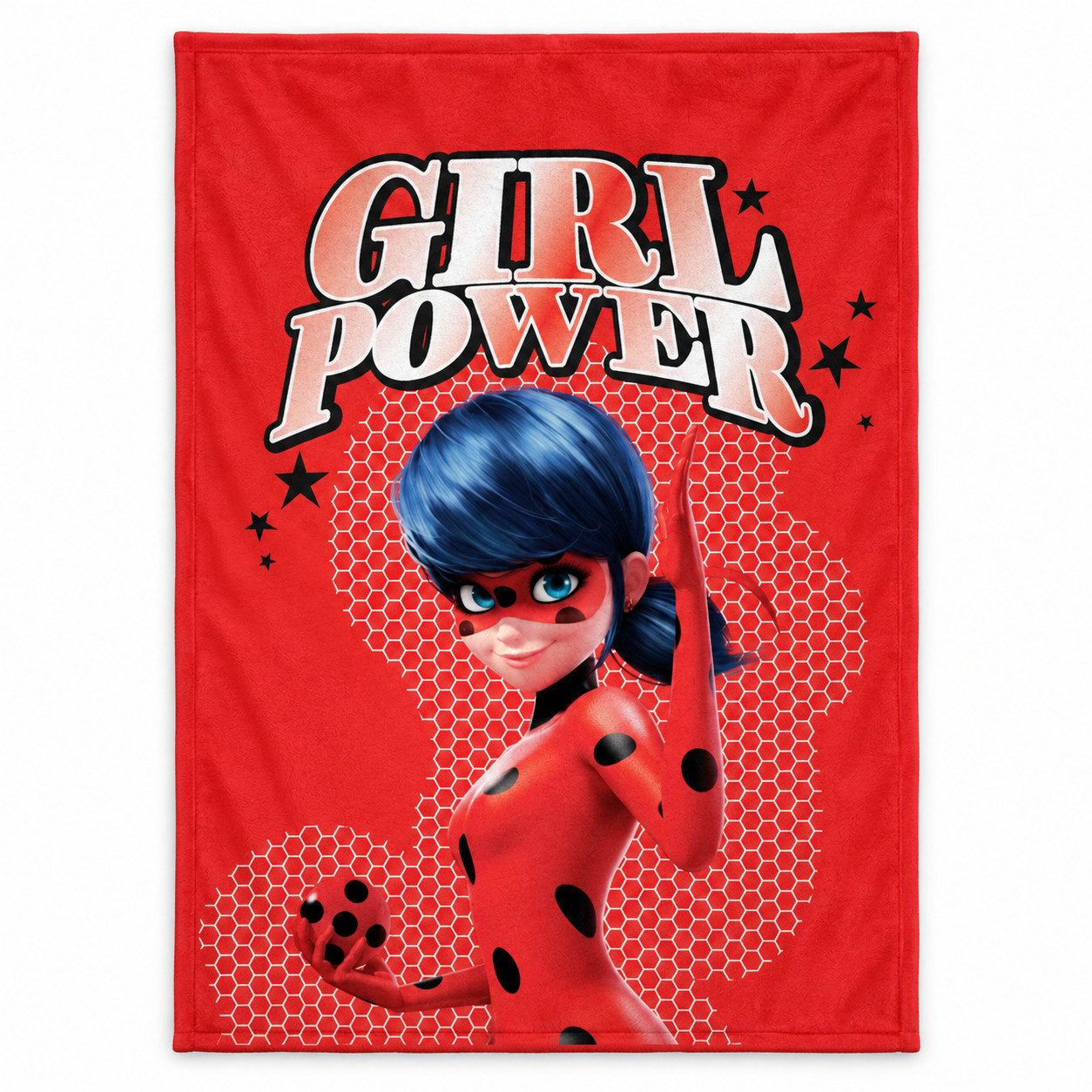 Wohndecke Miraculous Ladybug Fleecedecke leichte Kuscheldecke 100x140 cm, Miraculous - Ladybug
