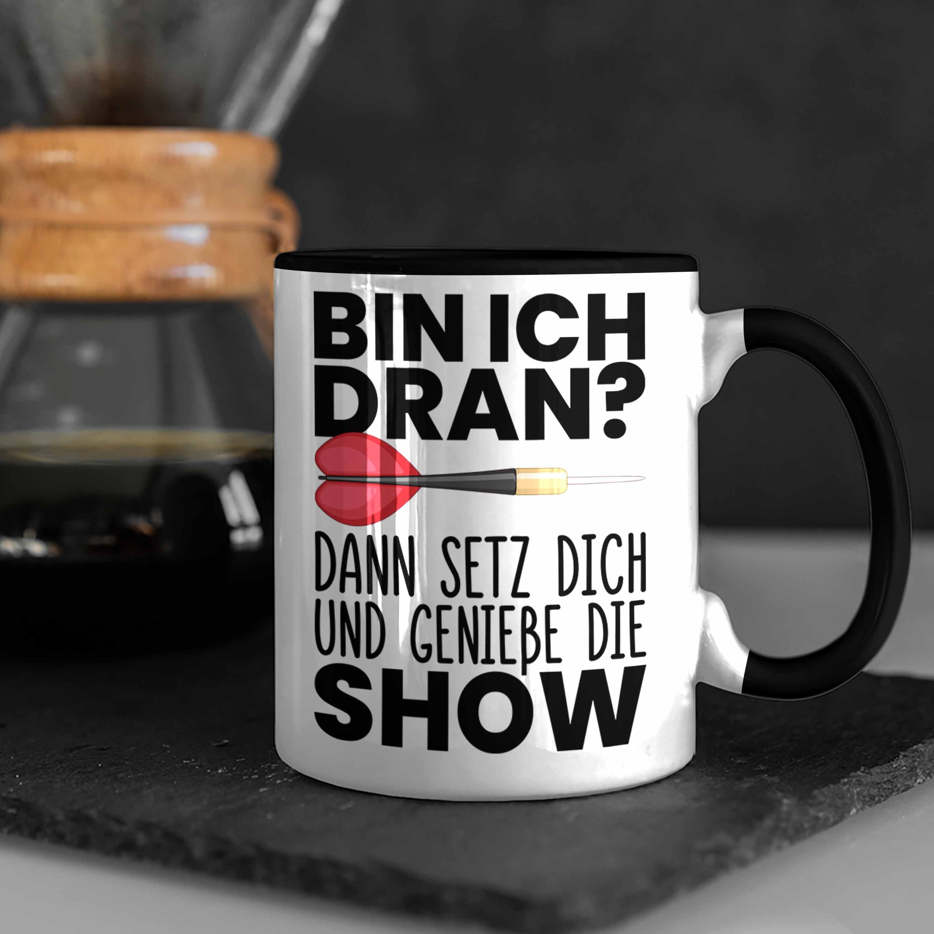 Geschenk Geschenke Geschenkidee Dartspieler - Dart Tasse Kaffeetasse für Trendation Tasse Frauen Schwarz Trendation Männer Darts