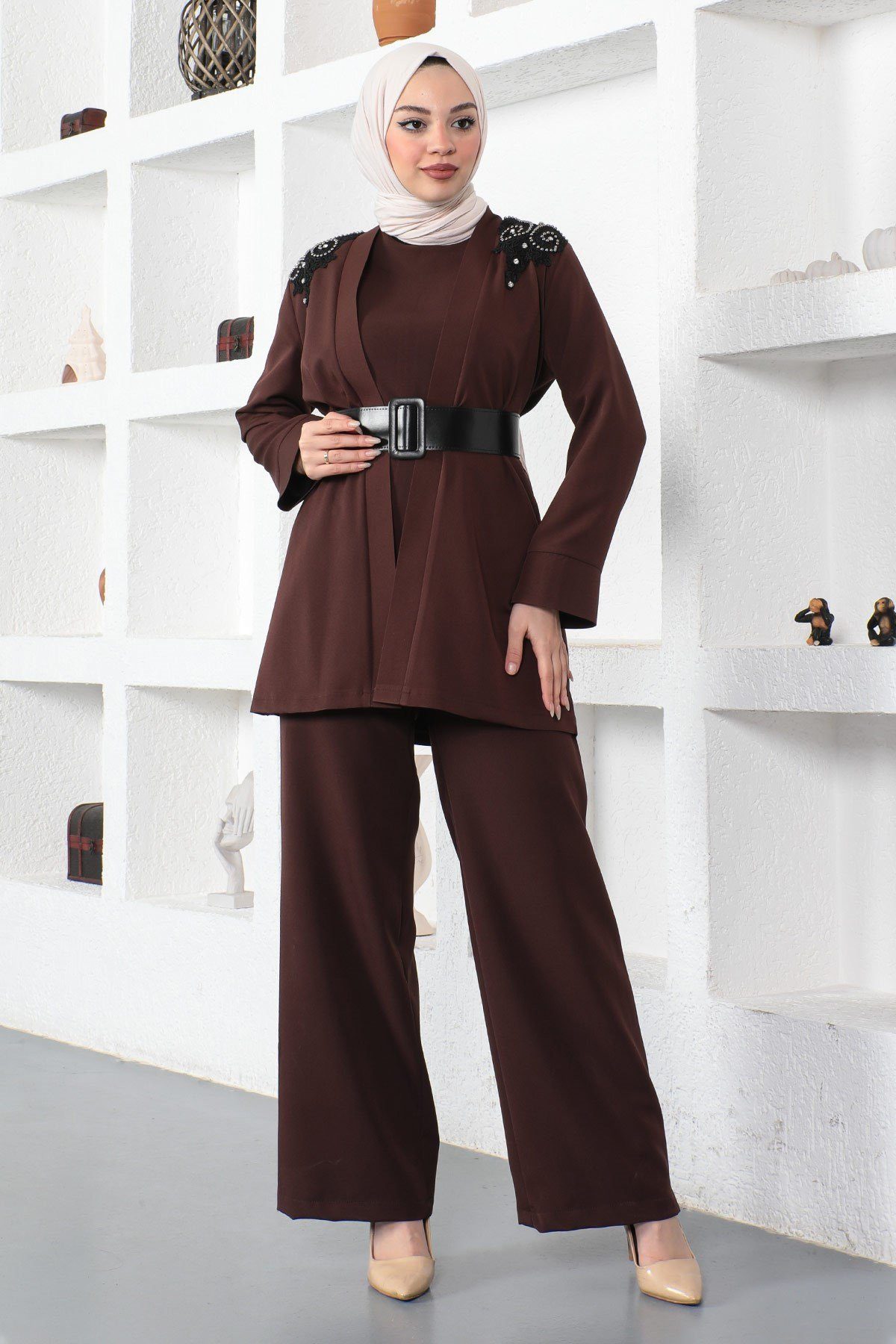 MODAMİHRAM Tunikakleid ıDantel Detail Jumpsuit SetıDantel günstig online kaufen