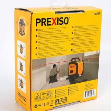 PREXISO Kreuzlinienlaser Prexiso 360° Fadenkreuzlaser PLC360, (1 Stück)