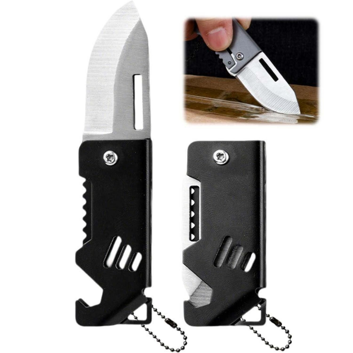 LuxusKollektion Taschenmesser Mini Taschenmesser Schlüsselanhänger Edelstahl Kompakt, (1 St)