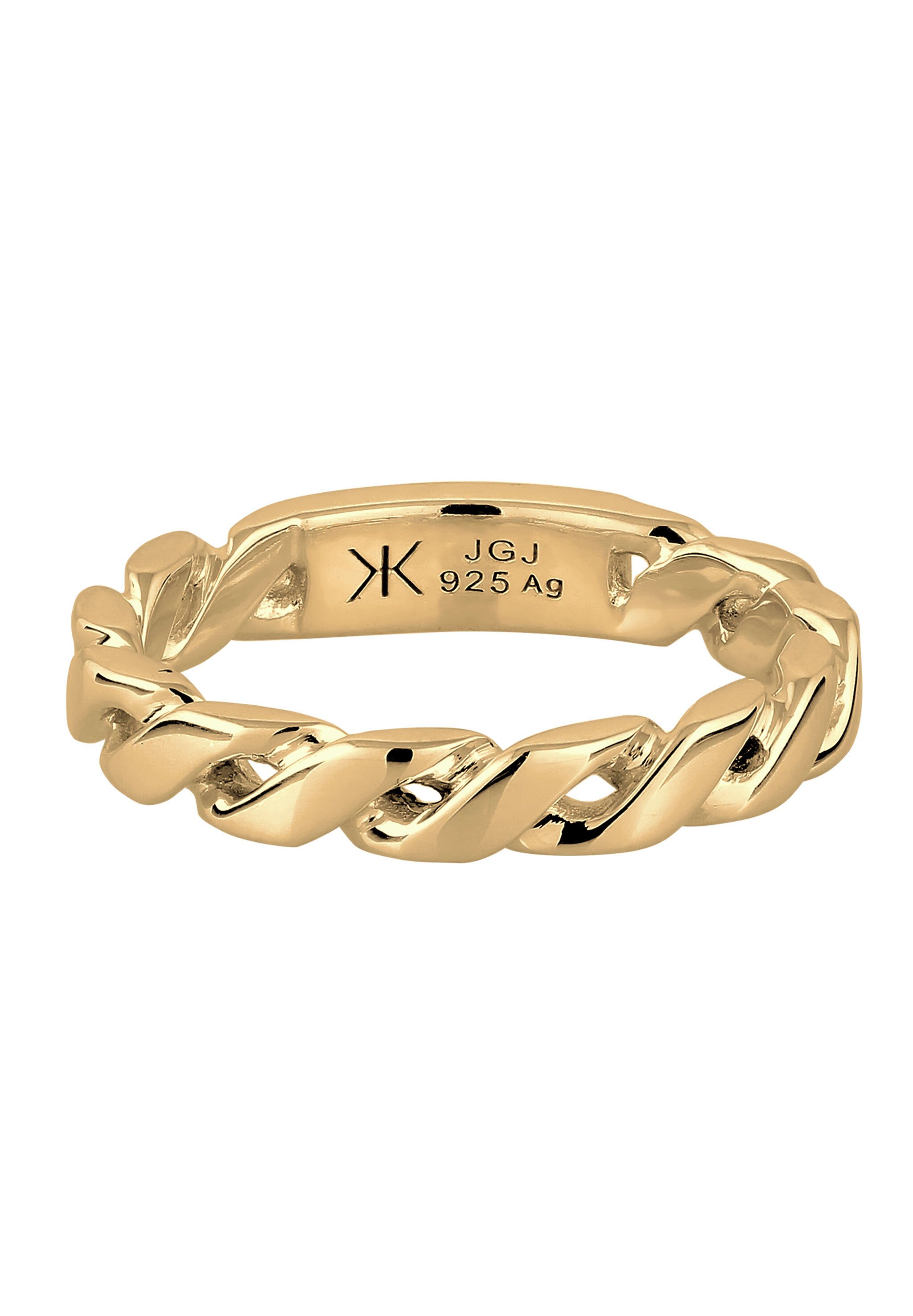 Kuzzoi Silberring Bandring Glieder Design 925 Sterling Silber