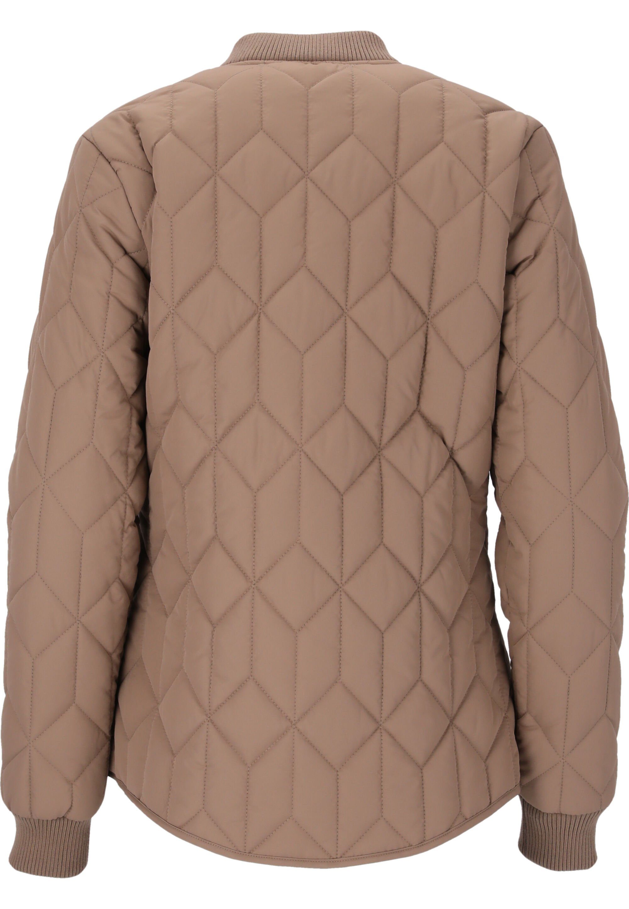 mit Outdoorjacke beige Piper WEATHER elastischen REPORT Bündchen