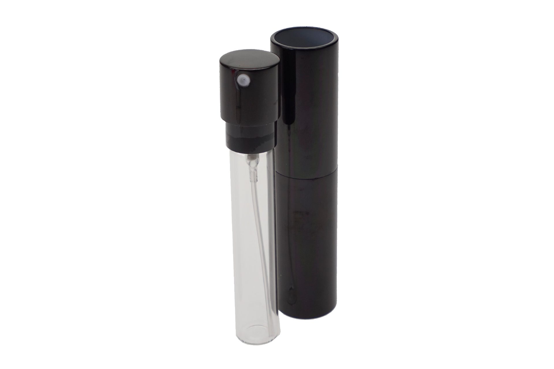Fantasia Beauty Parfümzerstäuber Taschenzerstäuber, Aluminium, Schwarz, für 10 ml, (1 St), Parfüm-Zerstäuber, für 10 ml