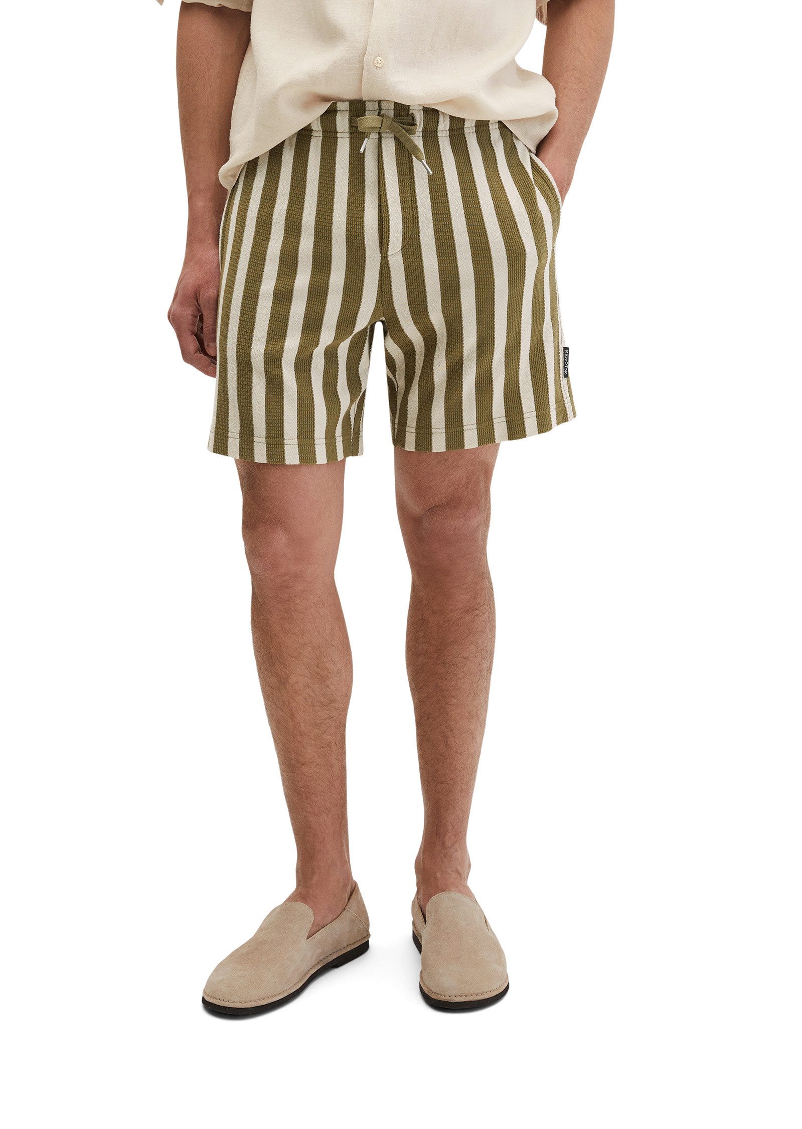 Marc O'Polo Shorts mit Farb-und Struktur-Streifen
