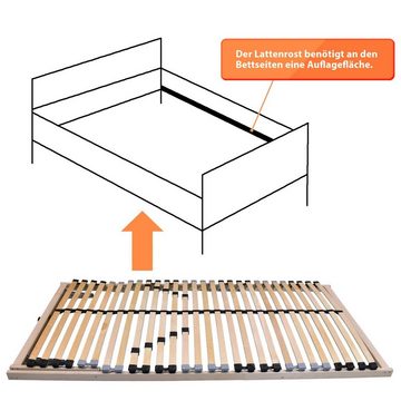 Lattenrost, Coemo, Kopfteil manuell verstellbar, Fußteil nicht verstellbar, ALLSTAR K 80x200 cm, preisgünstige Selbstmontage