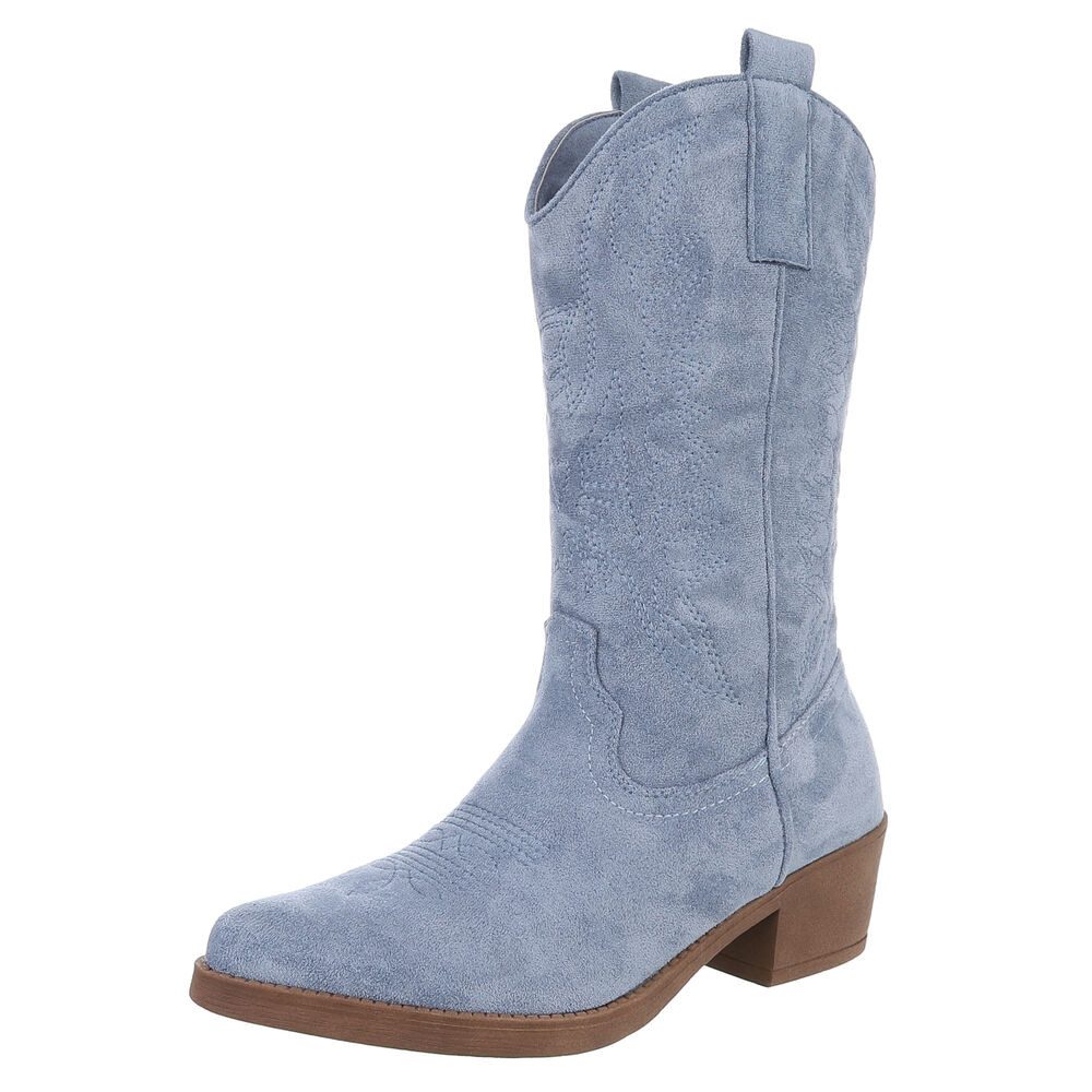 Ital-Design Moderner Western-Stiefel mit Stickerei für günstig online kaufen