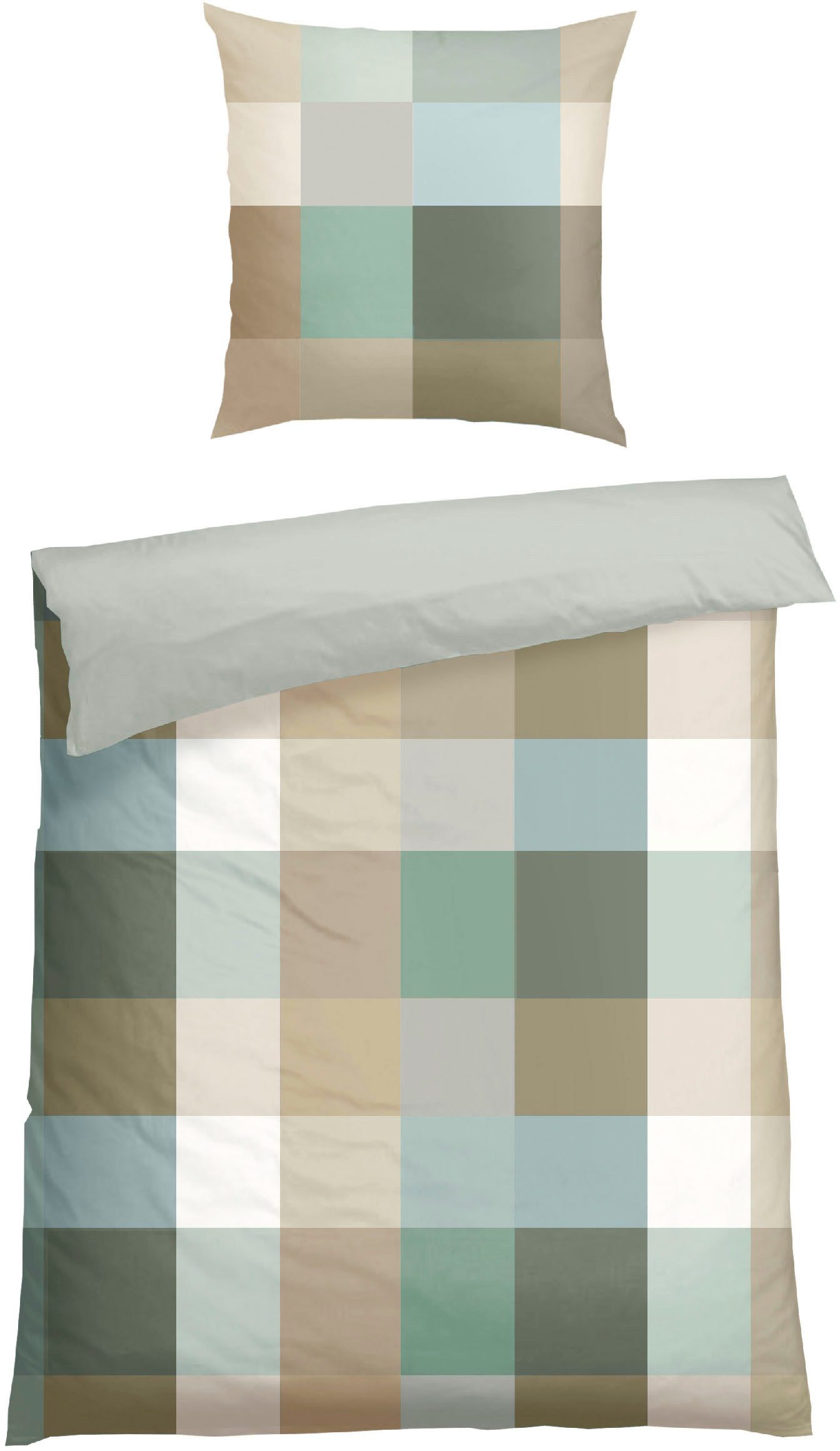 Schiesser Wendebettwäsche Travis aus weicher Baumwolle in klassischem Karo, günstig online kaufen