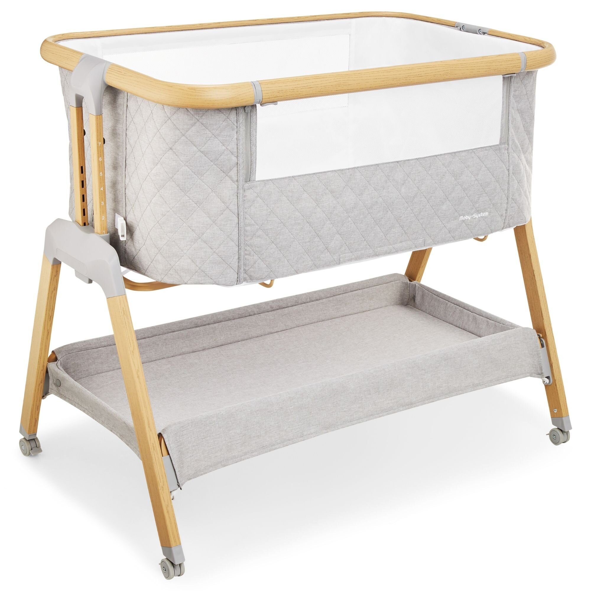 Moby-System Beistellbett Baby-Reisebett, freistehend, 3-in-1 - Co-Sleeper DREEMY