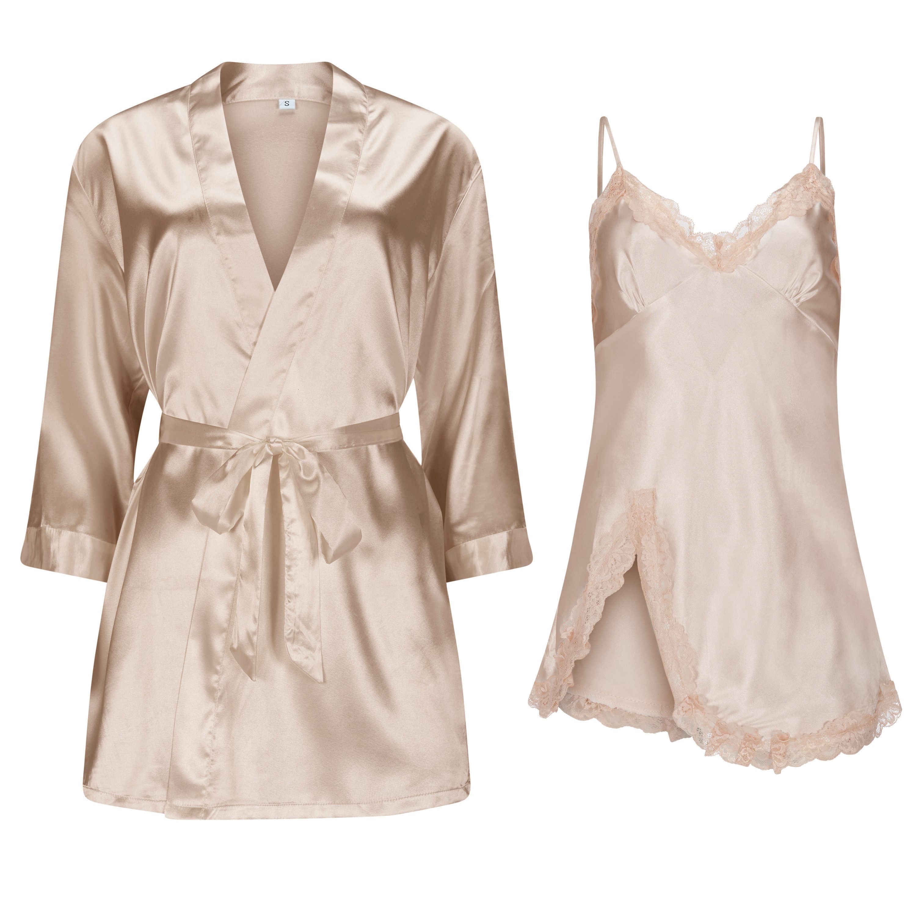 Elegant Love Morgenmantel Negligee, Langärmelige Robe günstig online kaufen
