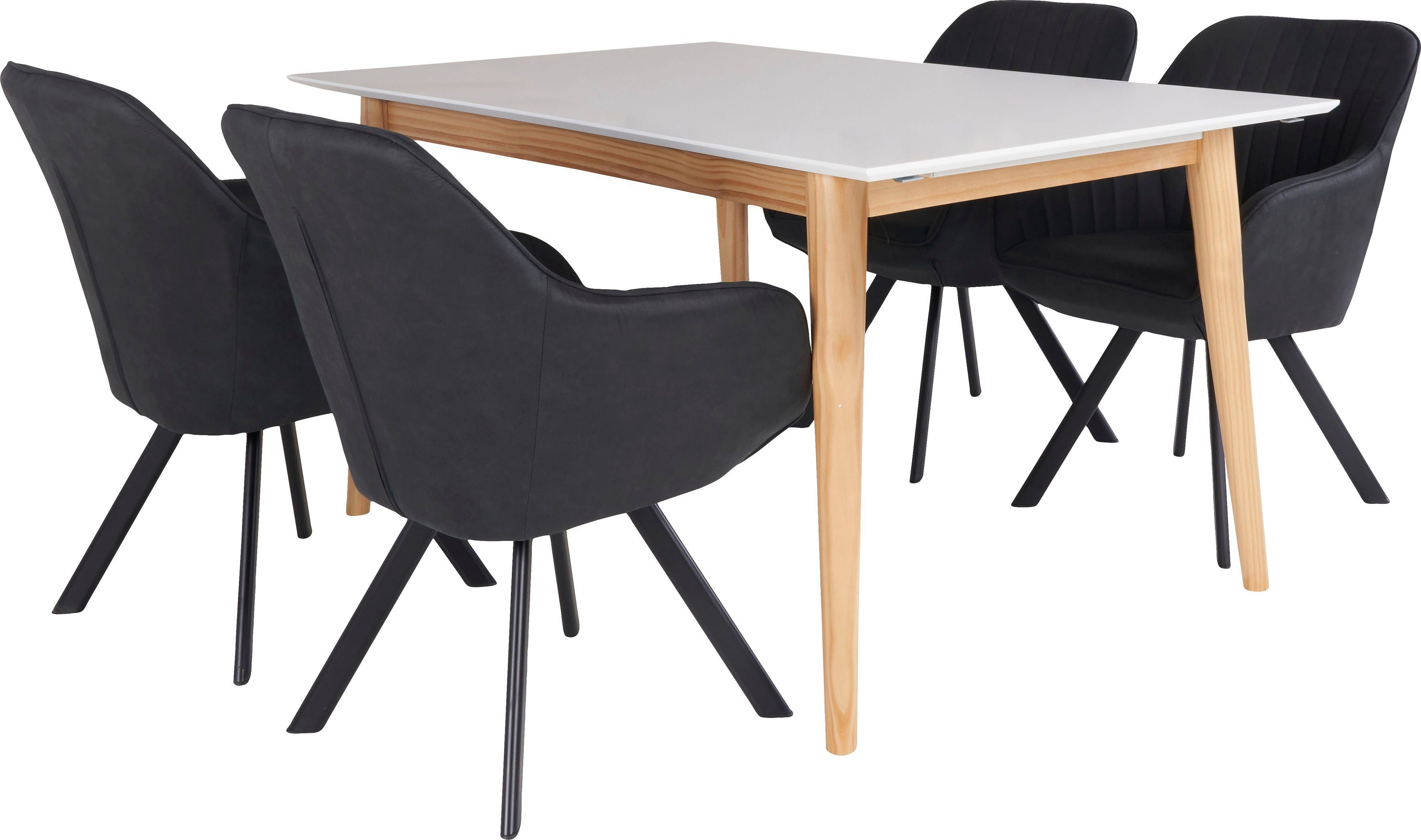Homexperts Essgruppe Odense, (Set, ausziehbarem Tisch mit 5-tlg)