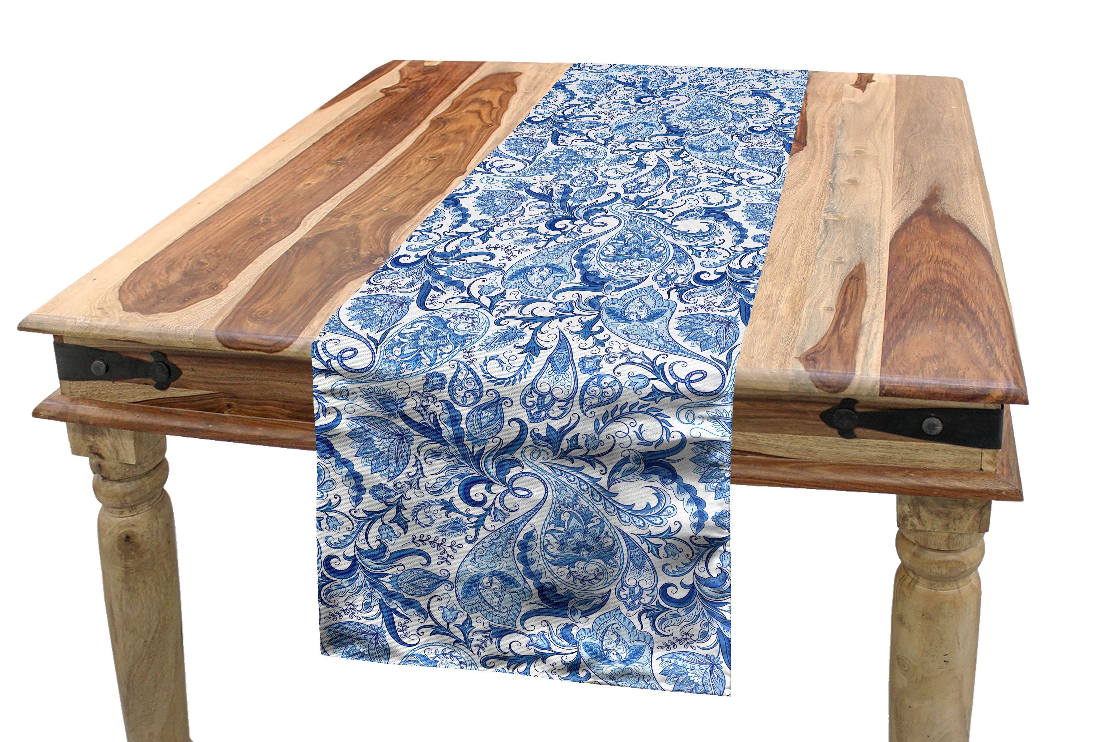 Tischläufer, Abakuhaus Blau natürlichkeit Küche Tischläufer Esszimmer Dekorativer Rechteckiger