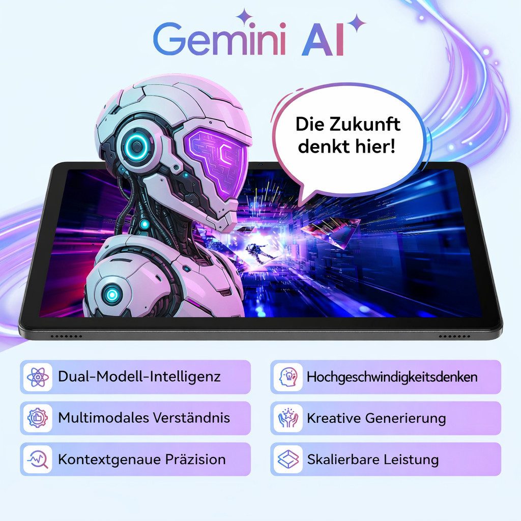 VekfulPC T50 11" Android 16 128 GB 8000 mAh Akku 5G WiFi Tablet (11", 128 GB, Android 16, Android 16, Gemini Al Magic, 8000 mAh, 5G WiFi)