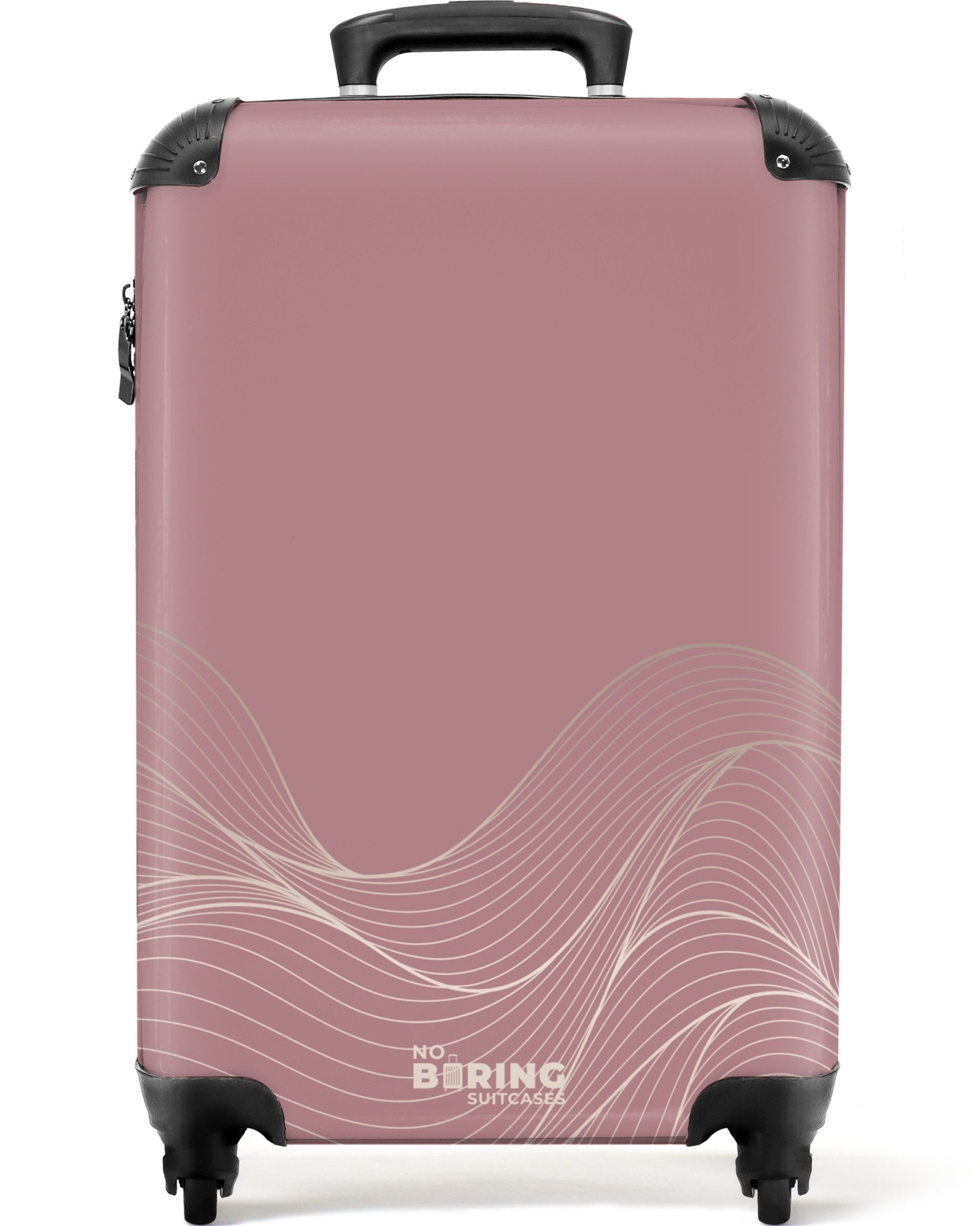 Wellenförmige Linien - Rosa