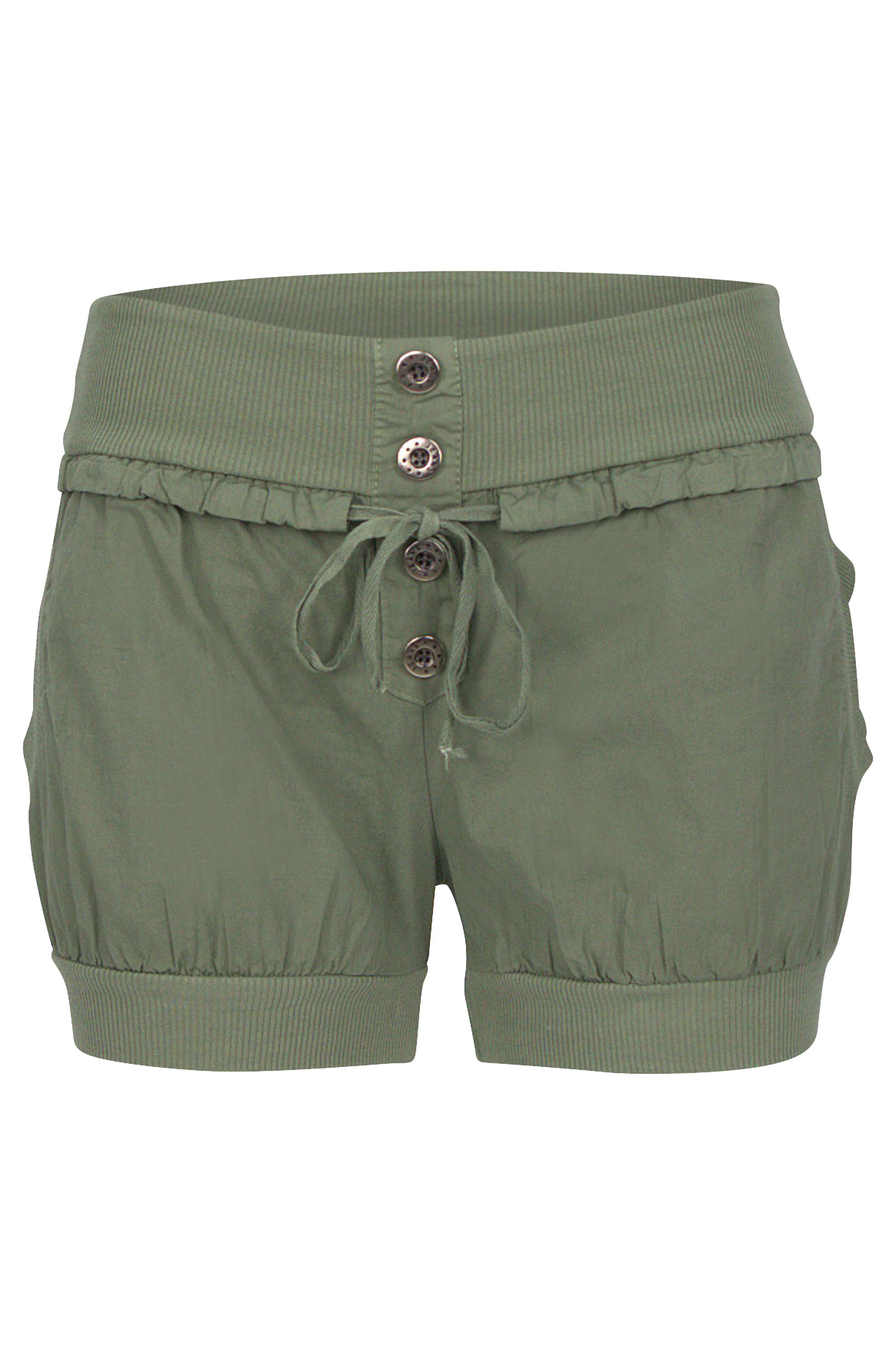 Hotpants malito Damen Hotpants in Unifarben, lockere kurze Hose, Bermuda für