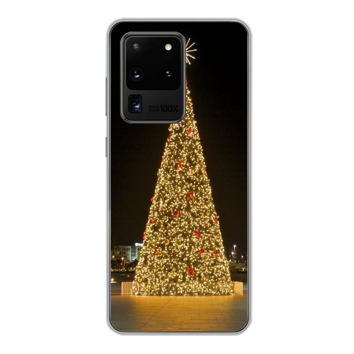 MuchoWow Handyhülle Ein riesiger Weihnachtsbaum in den Vereinigten Staaten Phone Case Handyhülle Samsung Galaxy S20 Ultra Silikon Schutzhülle