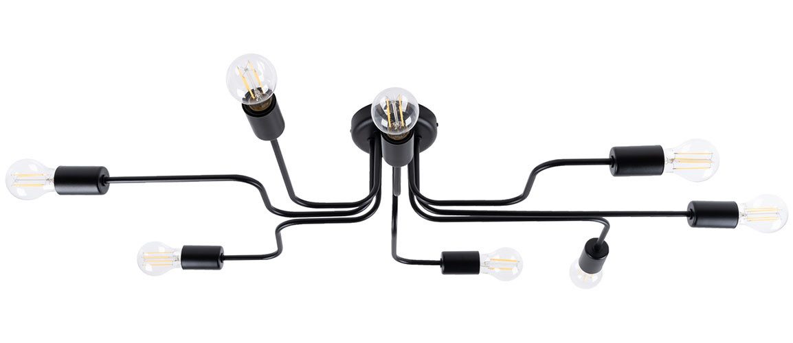 SOLLUX lighting Deckenleuchte VECTOR, ohne Leuchtmittel, Streulicht